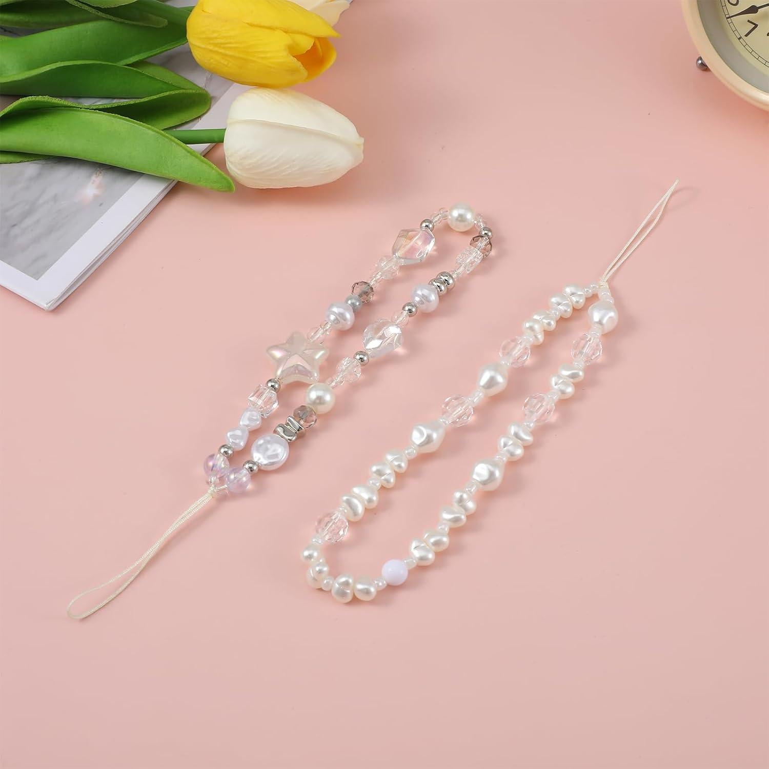 Correa de Muñeca ElevateTech con Cuentas y Perlas - 2 Pcs