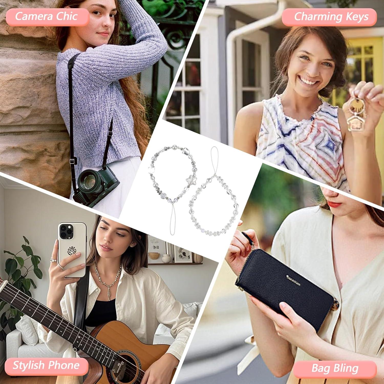 Correa de Muñeca ElevateTech con Cuentas y Perlas - 2 Pcs