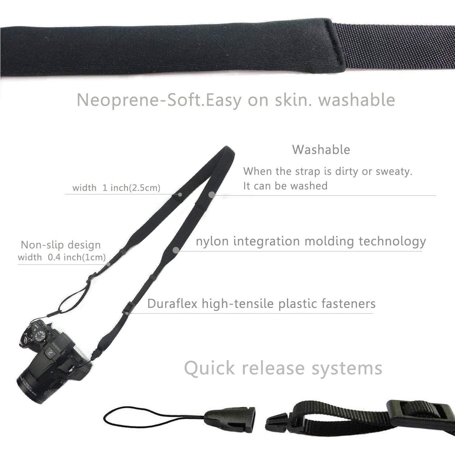 Correa de Neopreno Lavable para Cámara CHMETE 155 cm