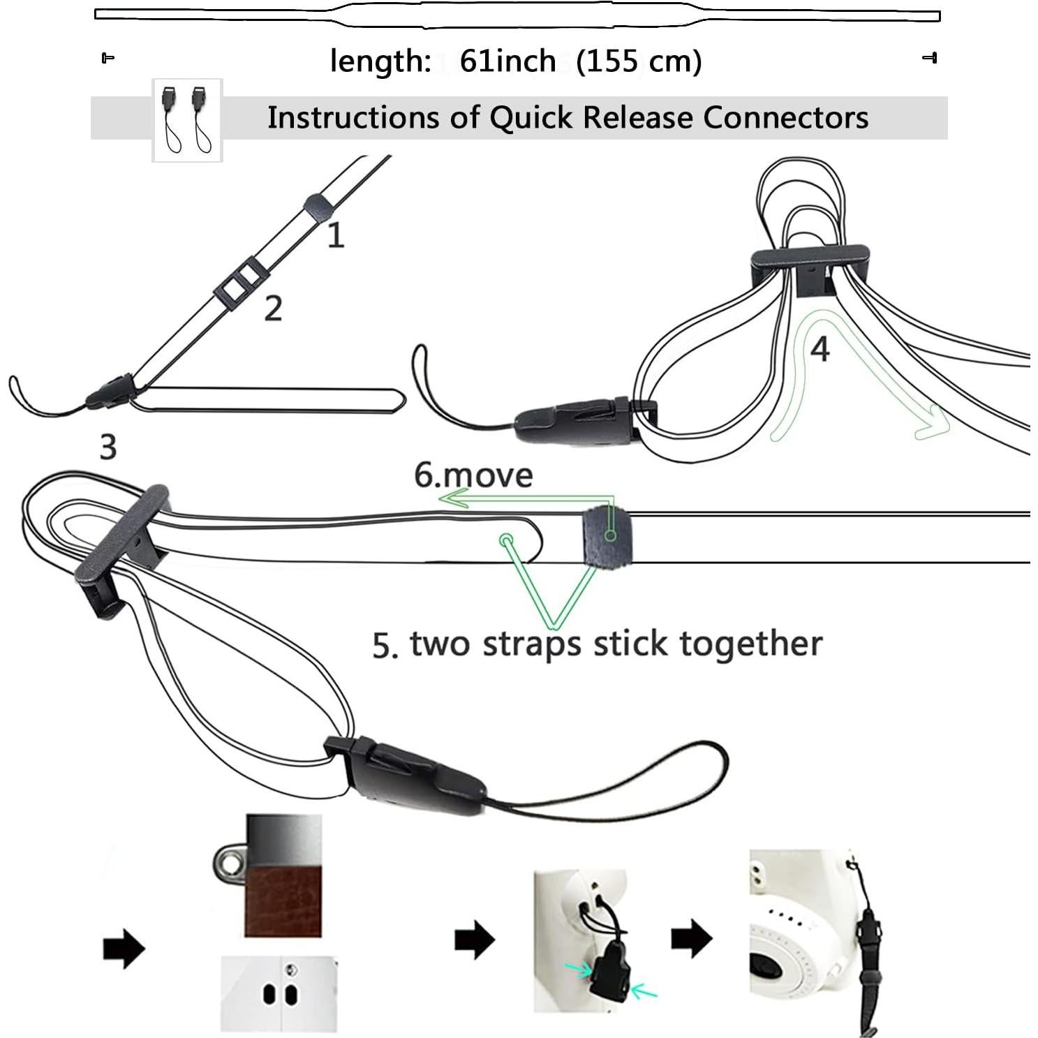 Correa de Neopreno Lavable para Cámara CHMETE 155 cm