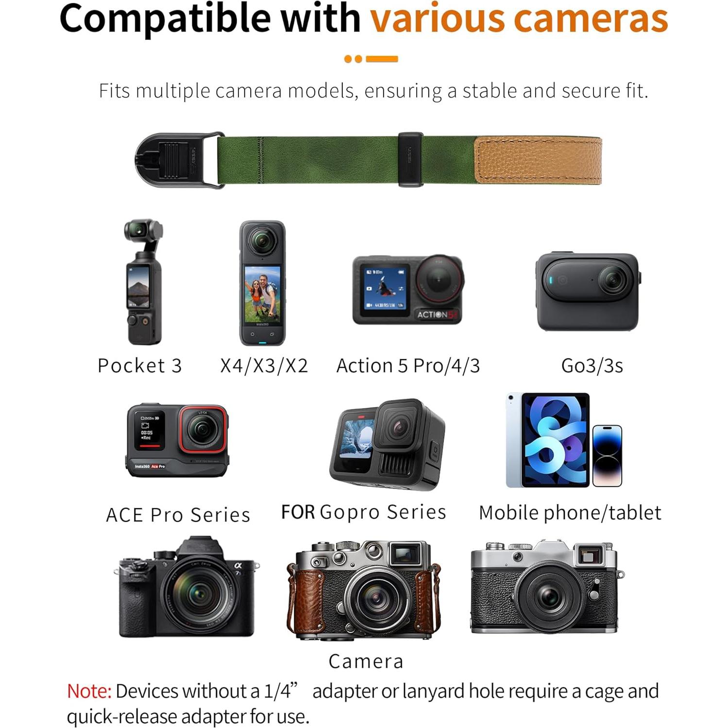 Correa de Muñeca Ajustable STARTRC para Cámaras DSLR y GoPro