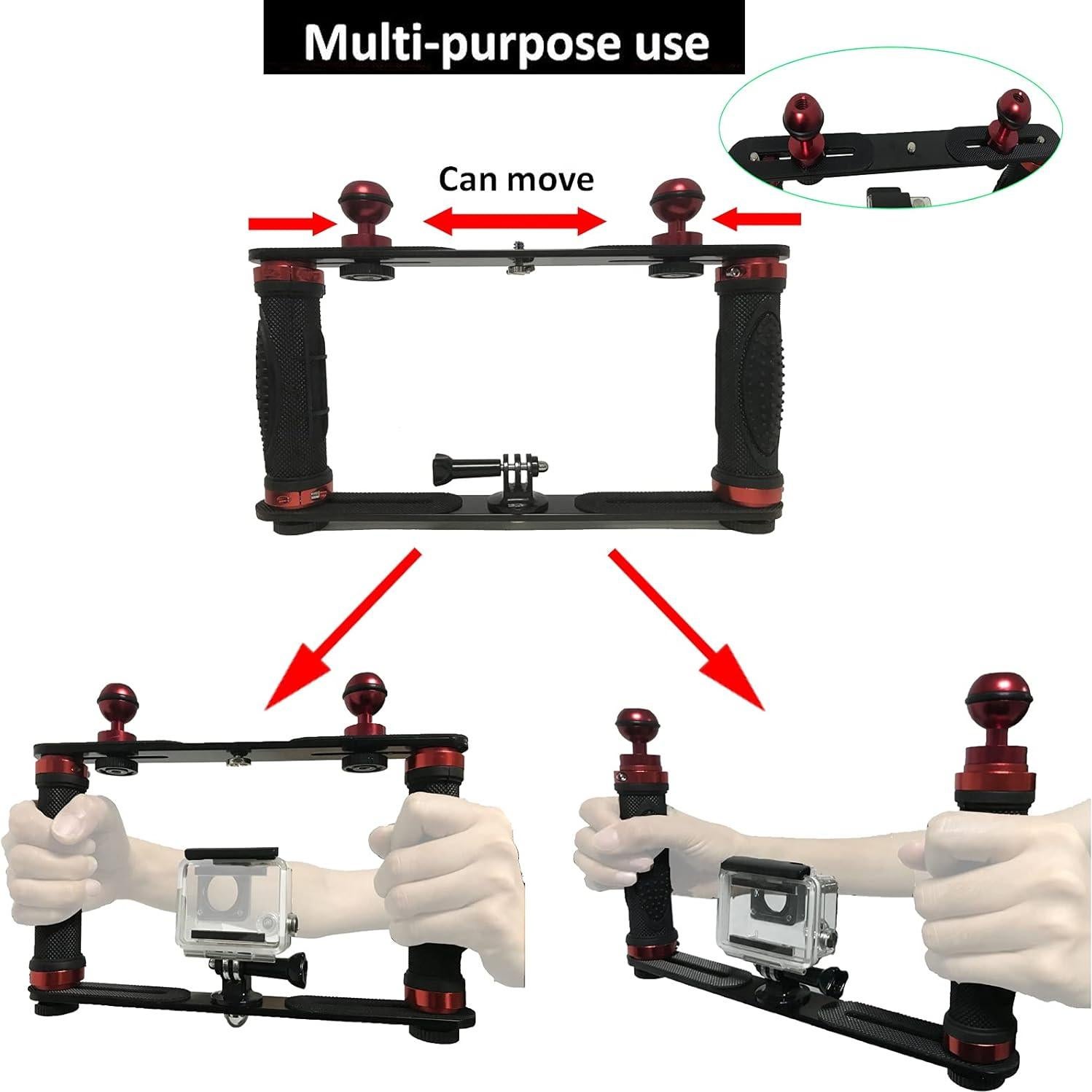 Trípode Estabilizador de Video Submarino Aluminio 1/4"