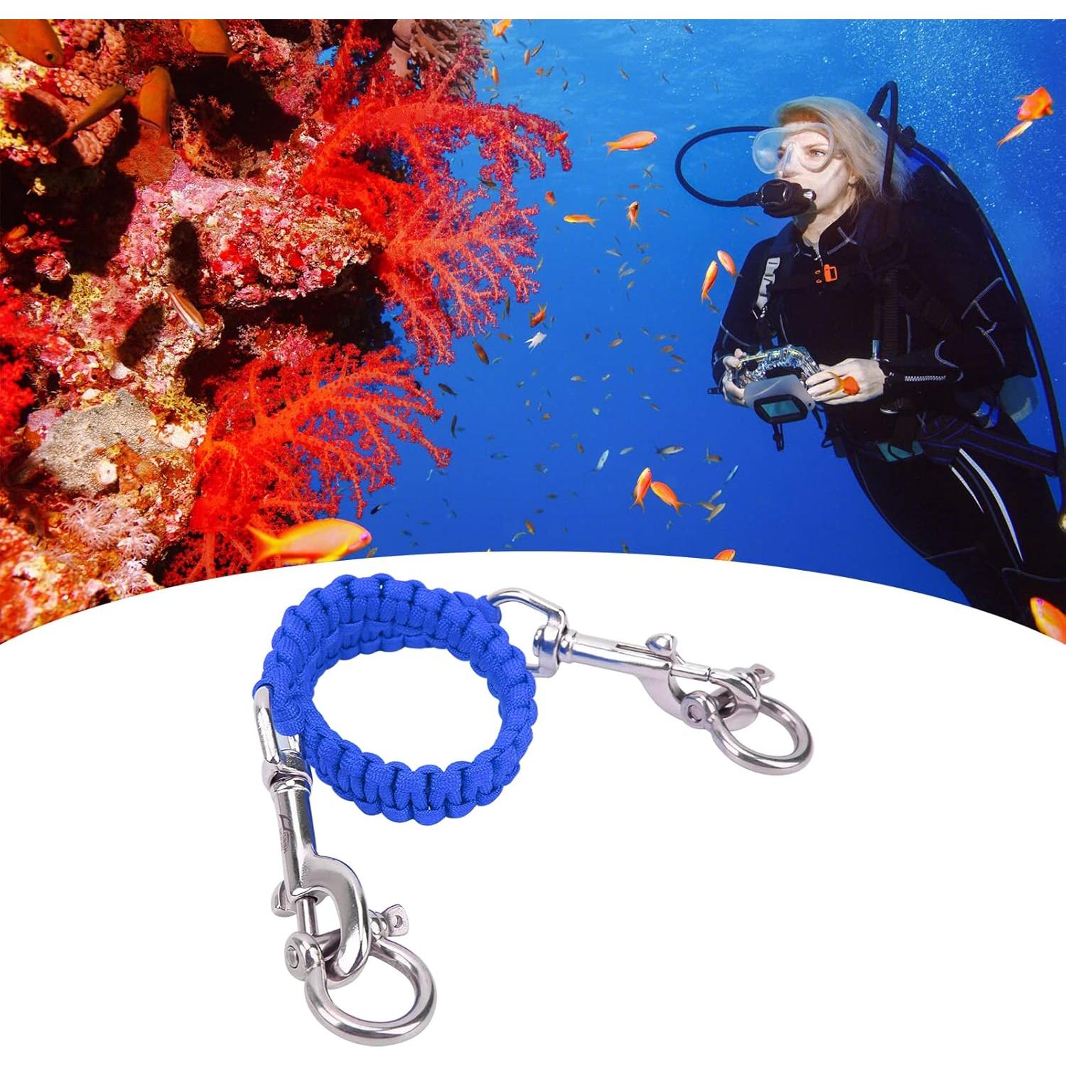 Lanyard de Cámara de Buceo Drfeify Acero Inoxidable 54cm