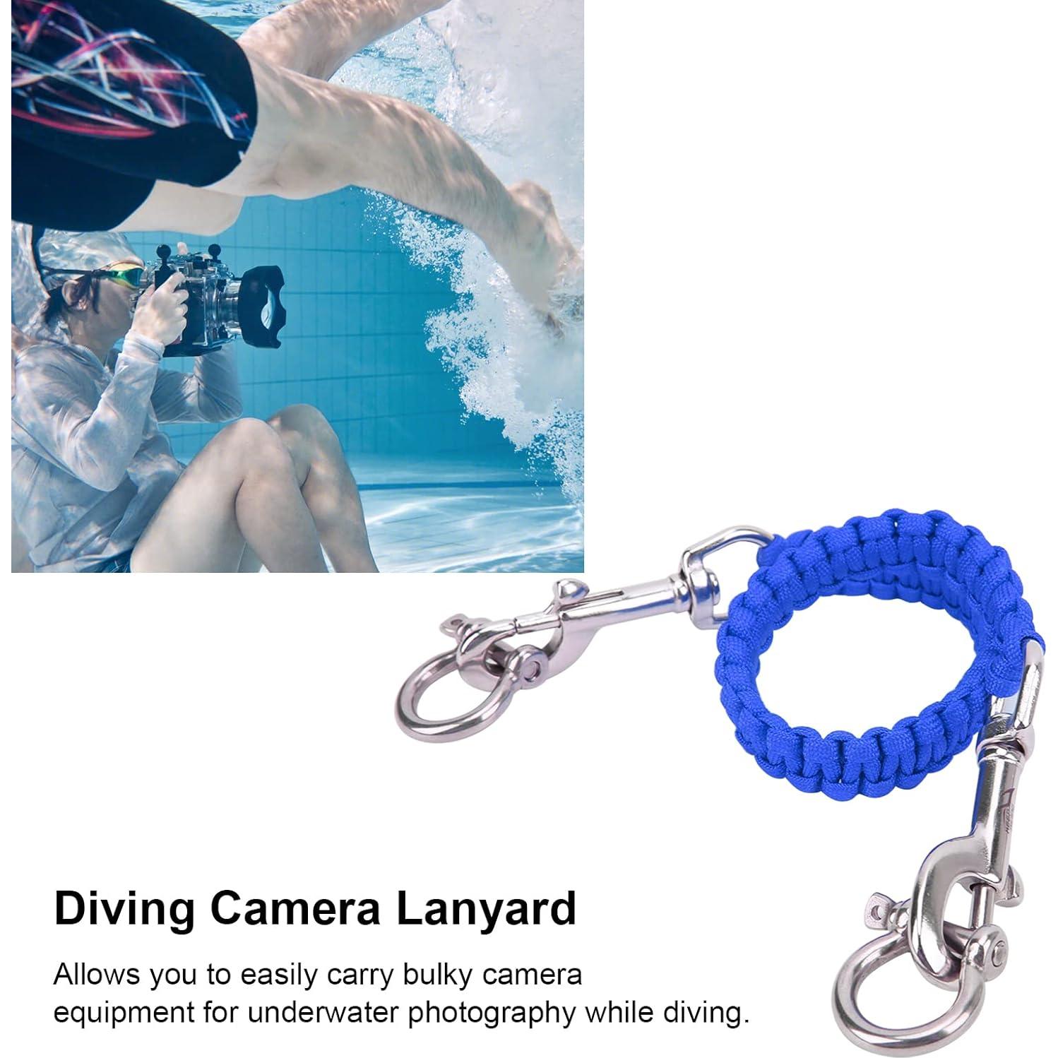Lanyard de Cámara de Buceo Drfeify Acero Inoxidable 54cm