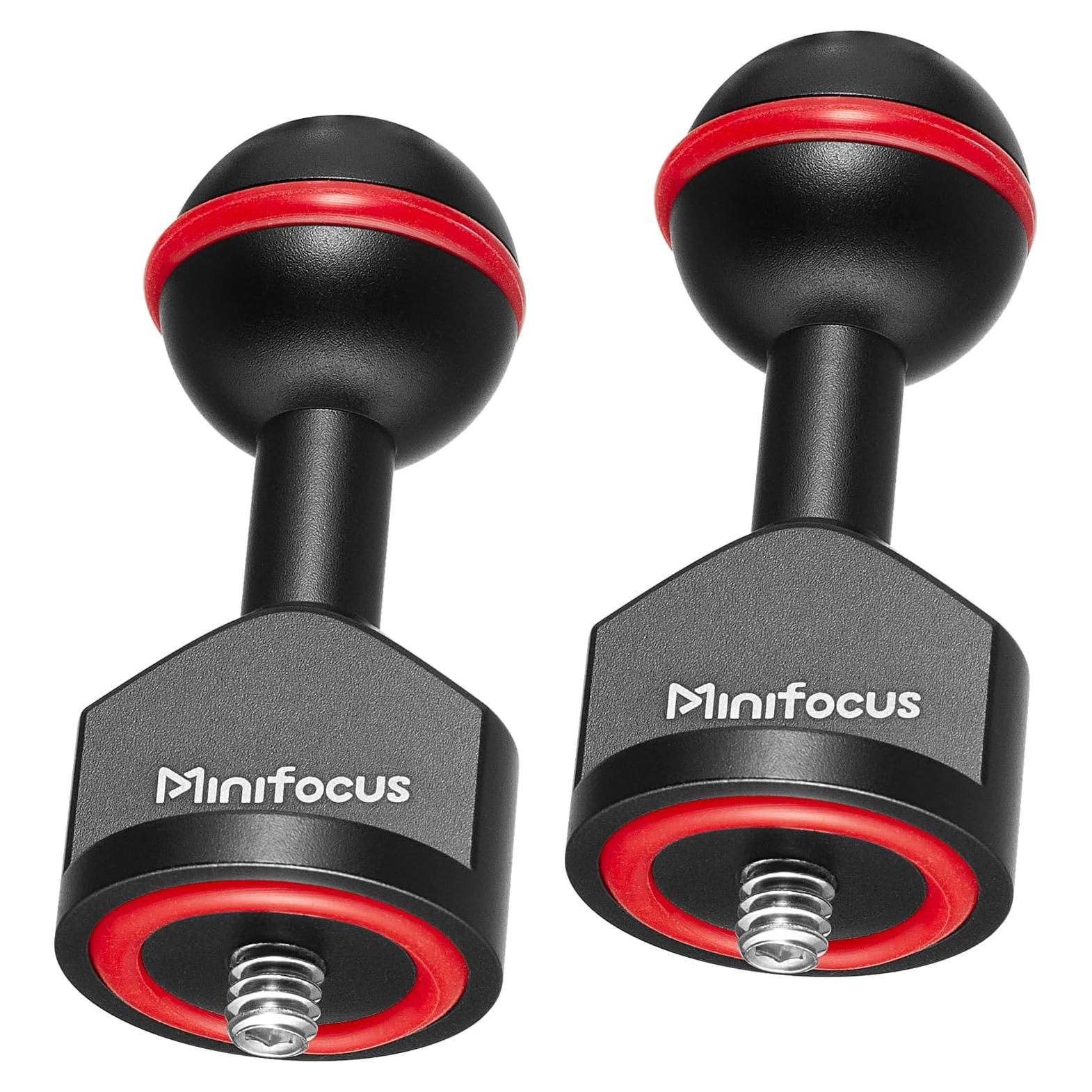 Adaptador de Bola 1" MINIFOCUS a Tornillo 1/4" - 2 Pcs