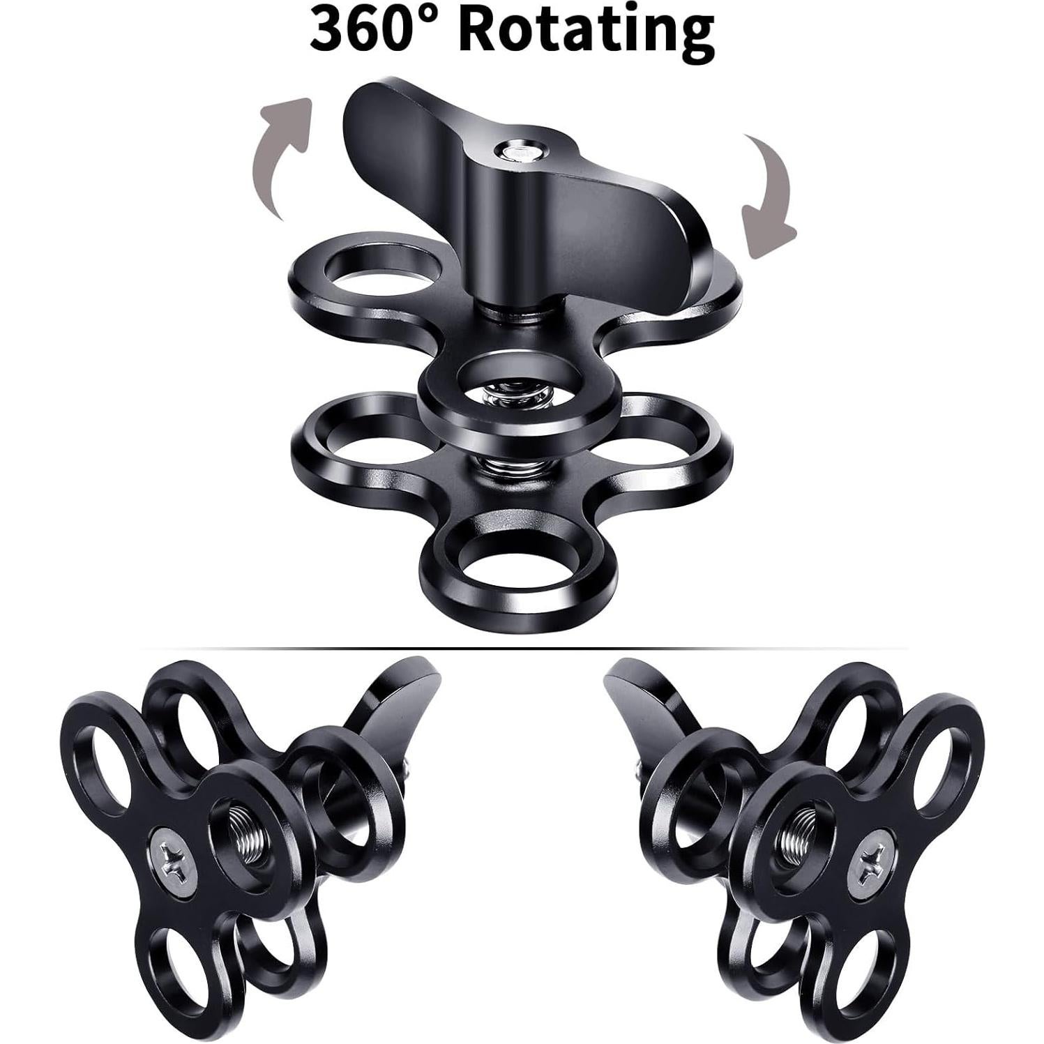 Soporte de cámara submarina LetonPower 3 agujeros 25mm