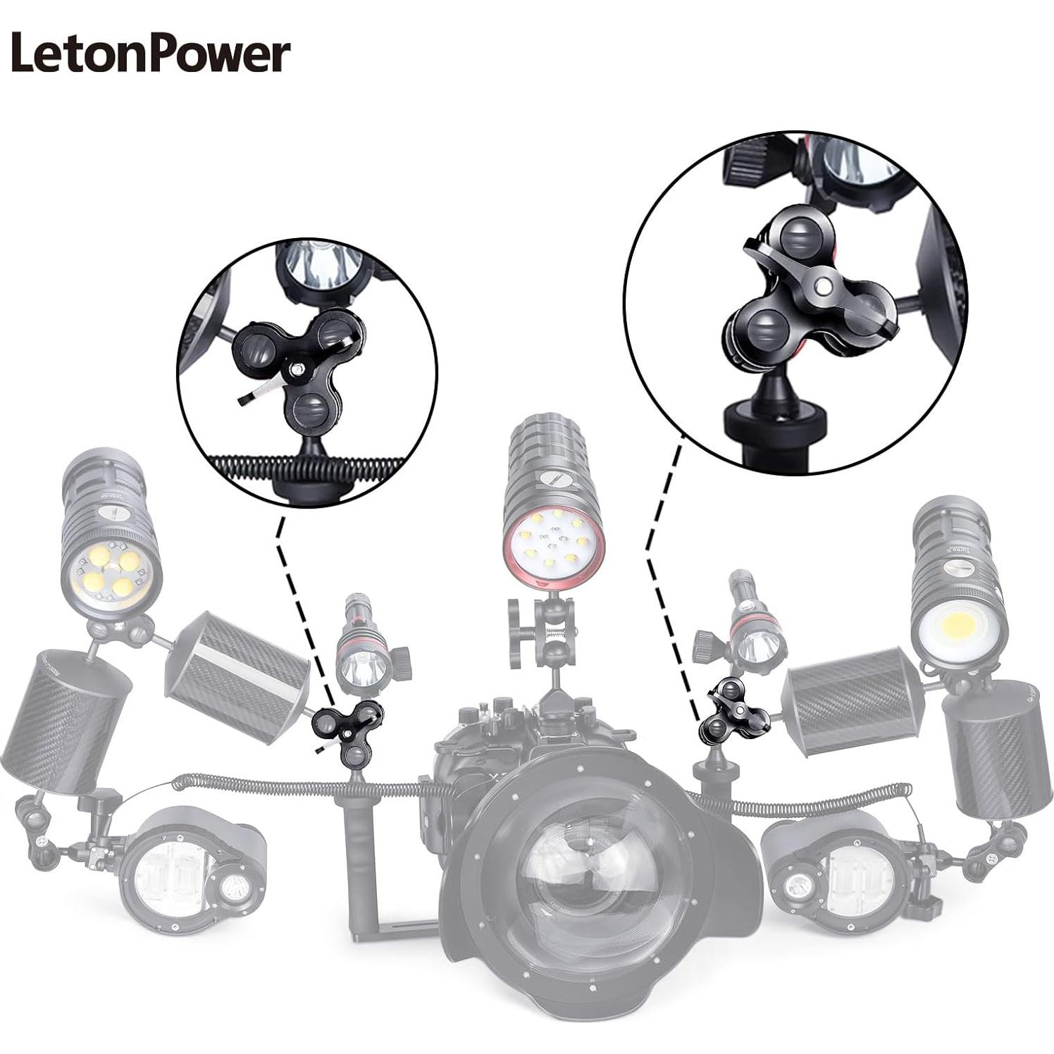 Soporte de cámara submarina LetonPower 3 agujeros 25mm