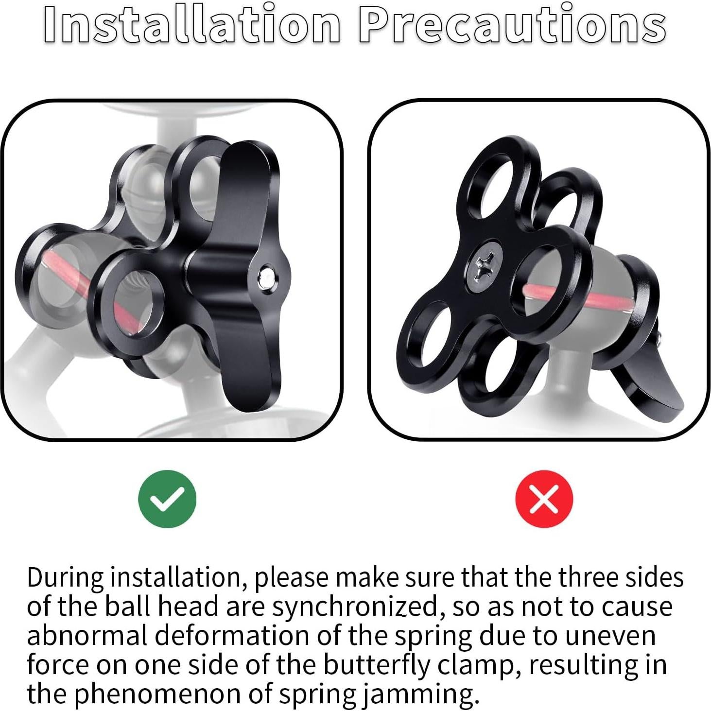 Soporte de cámara submarina LetonPower 3 agujeros 25mm