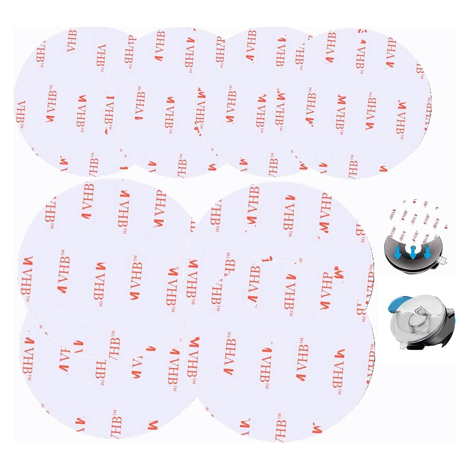 Pad Adhesivo Doble Cara MeetRade 8Pcs 6CM y 8CM Transparente