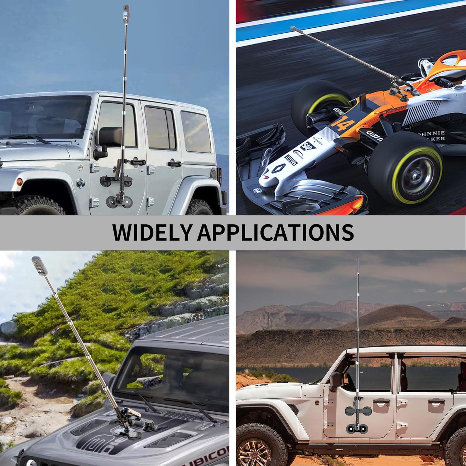 Soporte de Succión para Cámaras NUOBAKE con Palo Selfie 1.47m