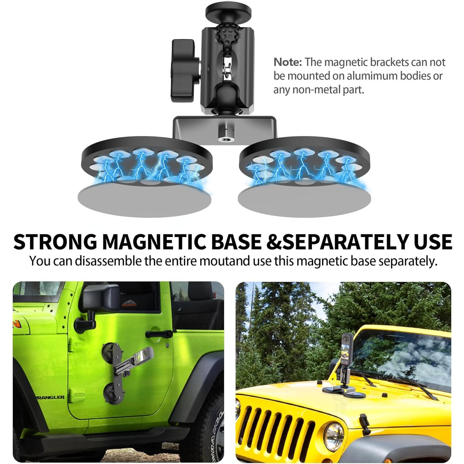 Soporte de Succión para Cámaras NUOBAKE con Palo Selfie 1.47m