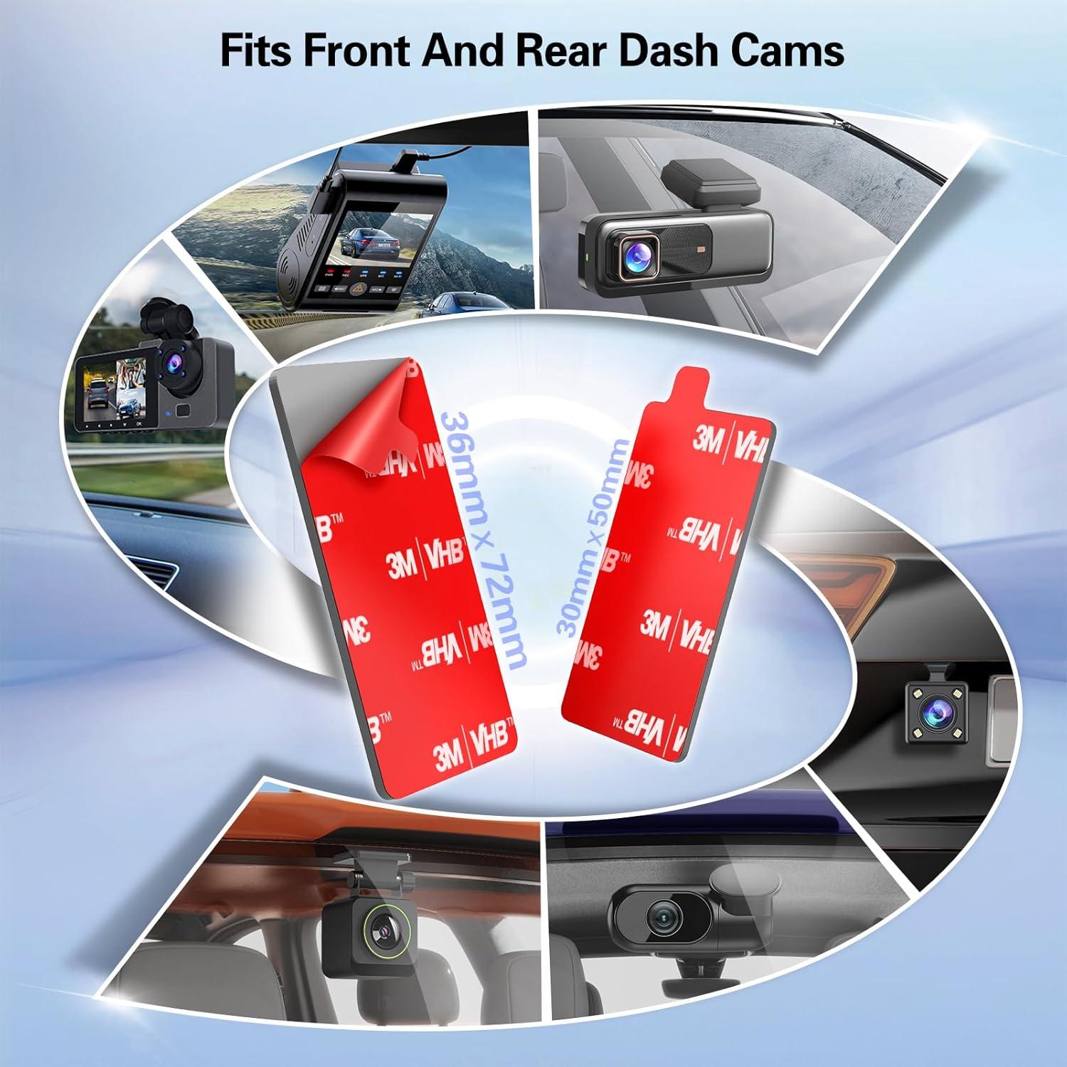 Almohadillas Adhesivas para Dash Cam pop-tech 4 Pcs Resistente