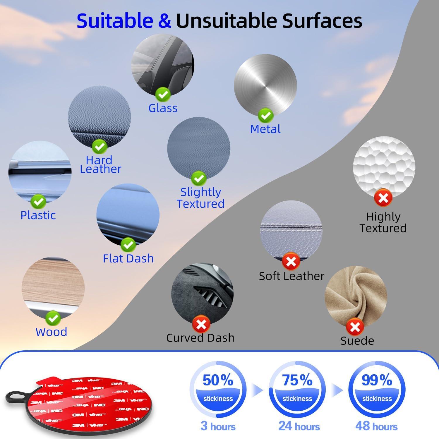 Disco Adhesivo de Montaje Volport 75mm para Soporte de Teléfono