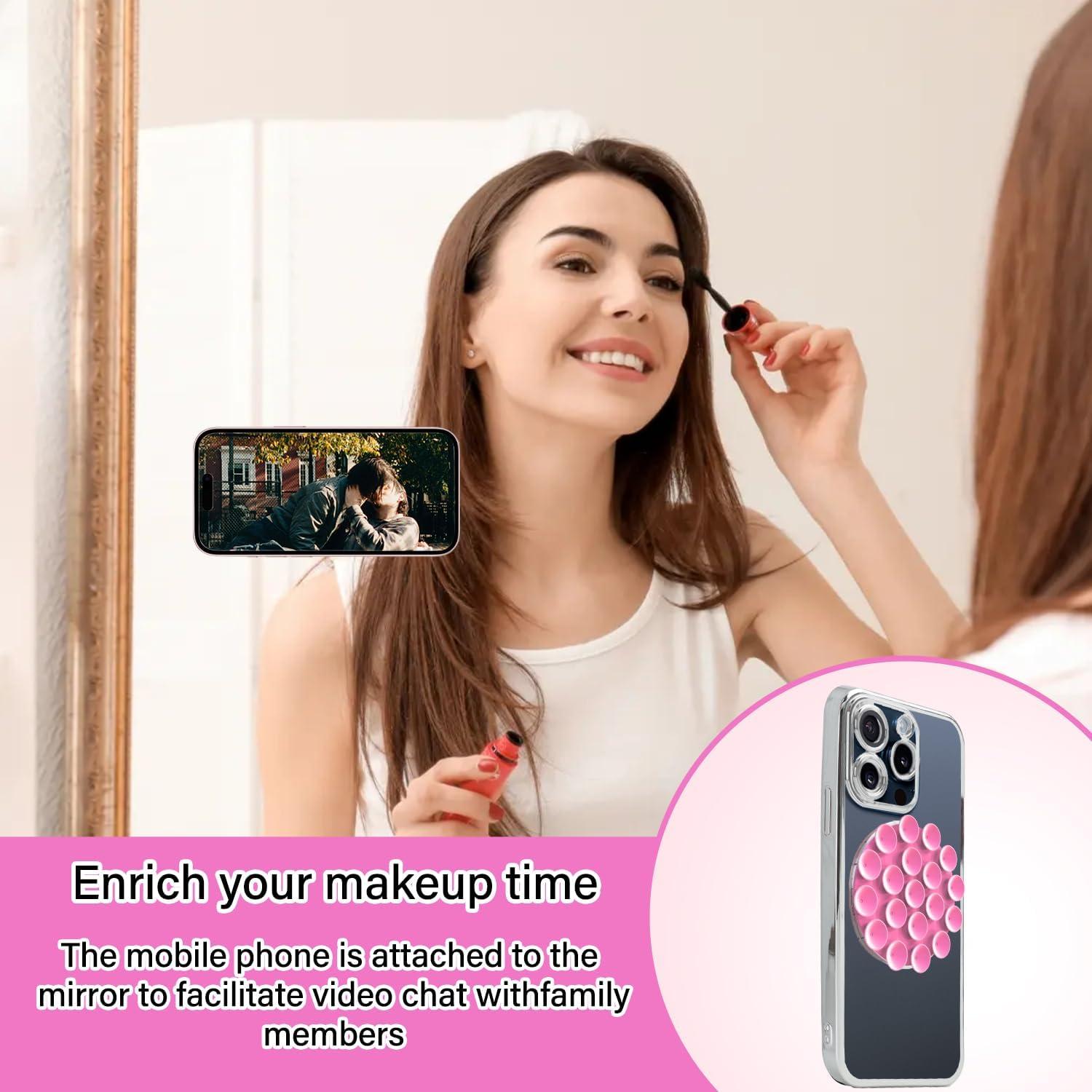 Funda de teléfono manos libres NTidea rosa con soporte magnético