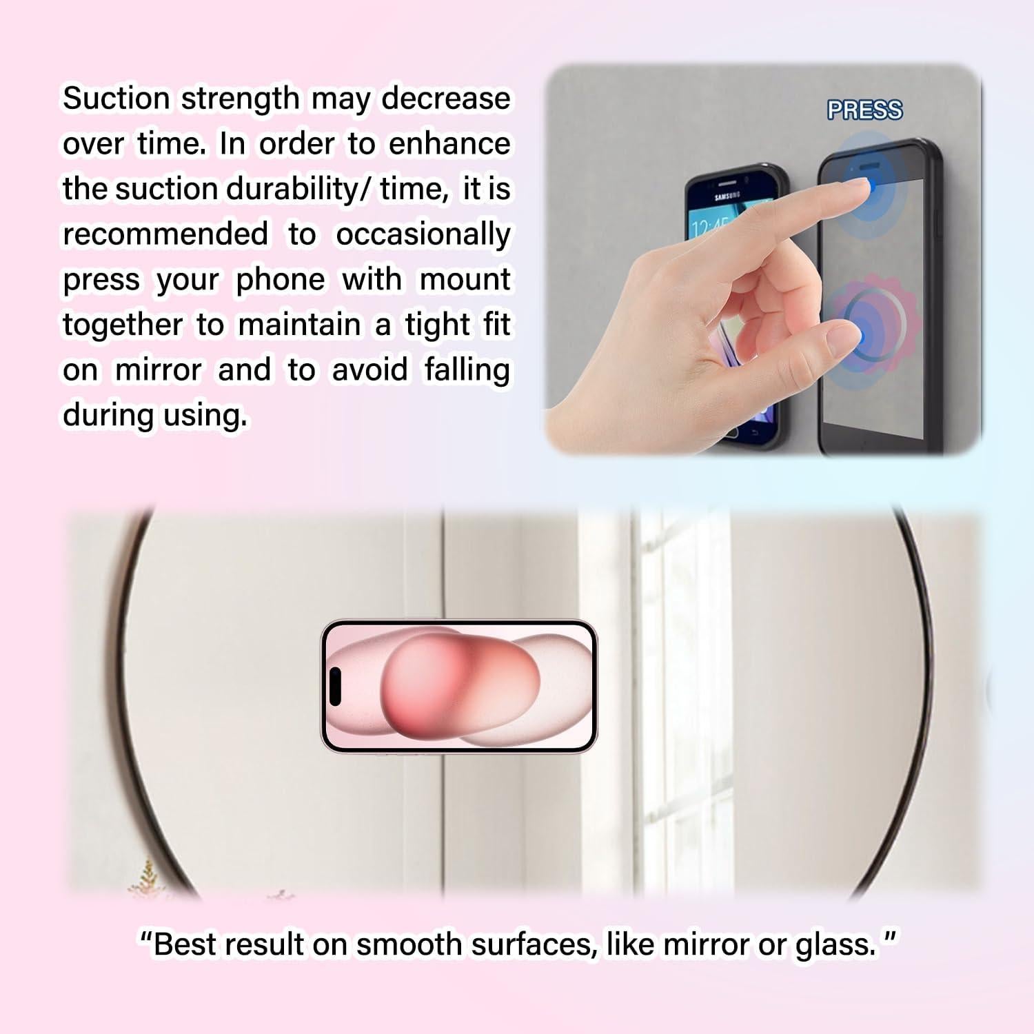 Funda de teléfono manos libres NTidea rosa con soporte magnético