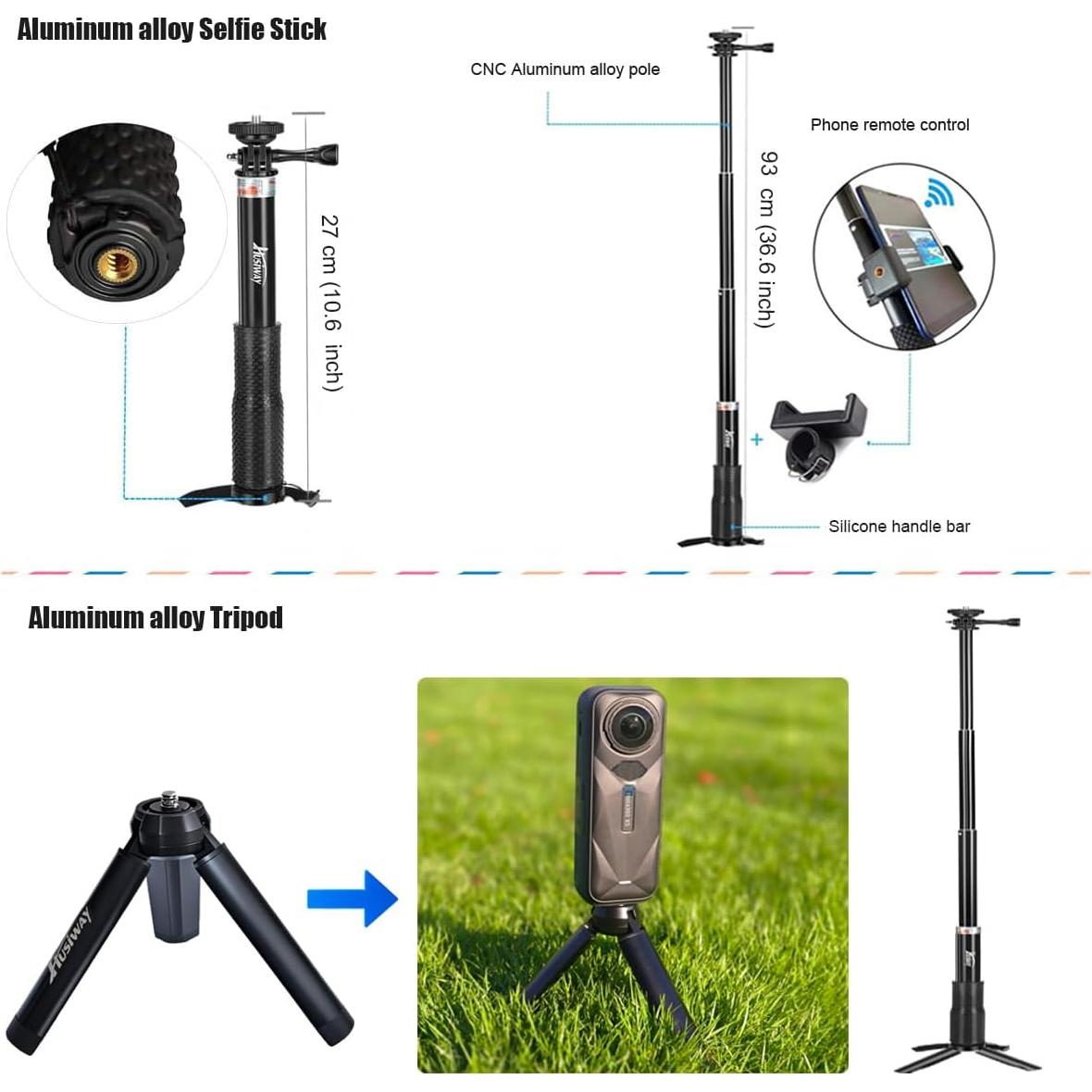 Kit de Accesorios para Cámara Insta360 X5/X4 con Estuche