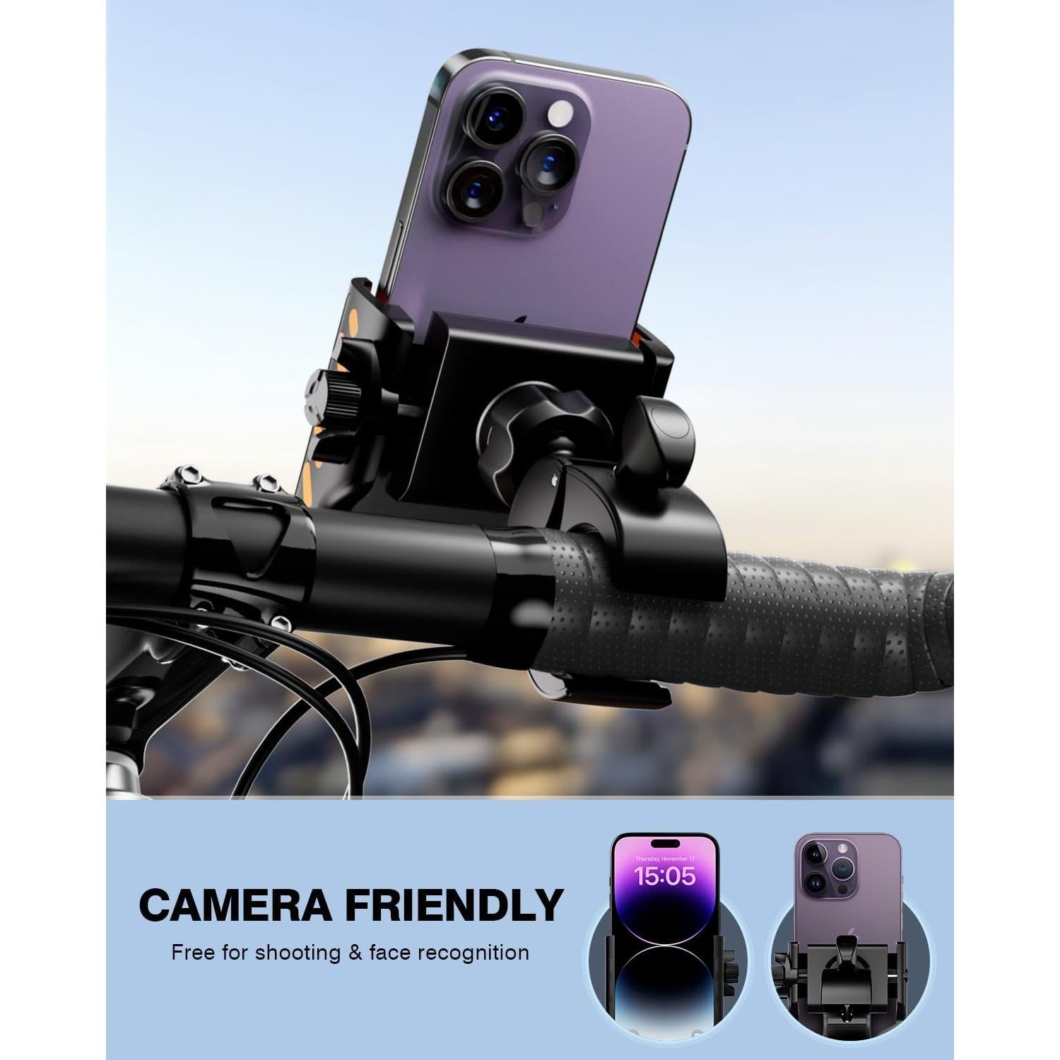 Soporte para Teléfono de Bicicleta GMAII Naranja 4-7"