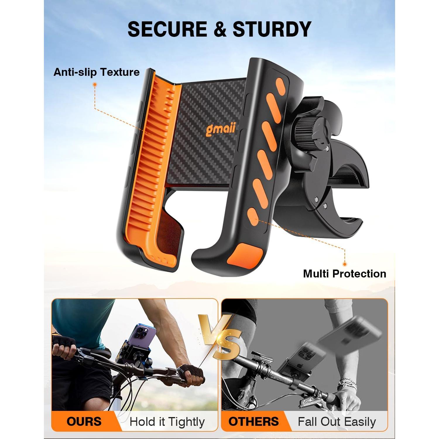 Soporte para Teléfono de Bicicleta GMAII Naranja 4-7"