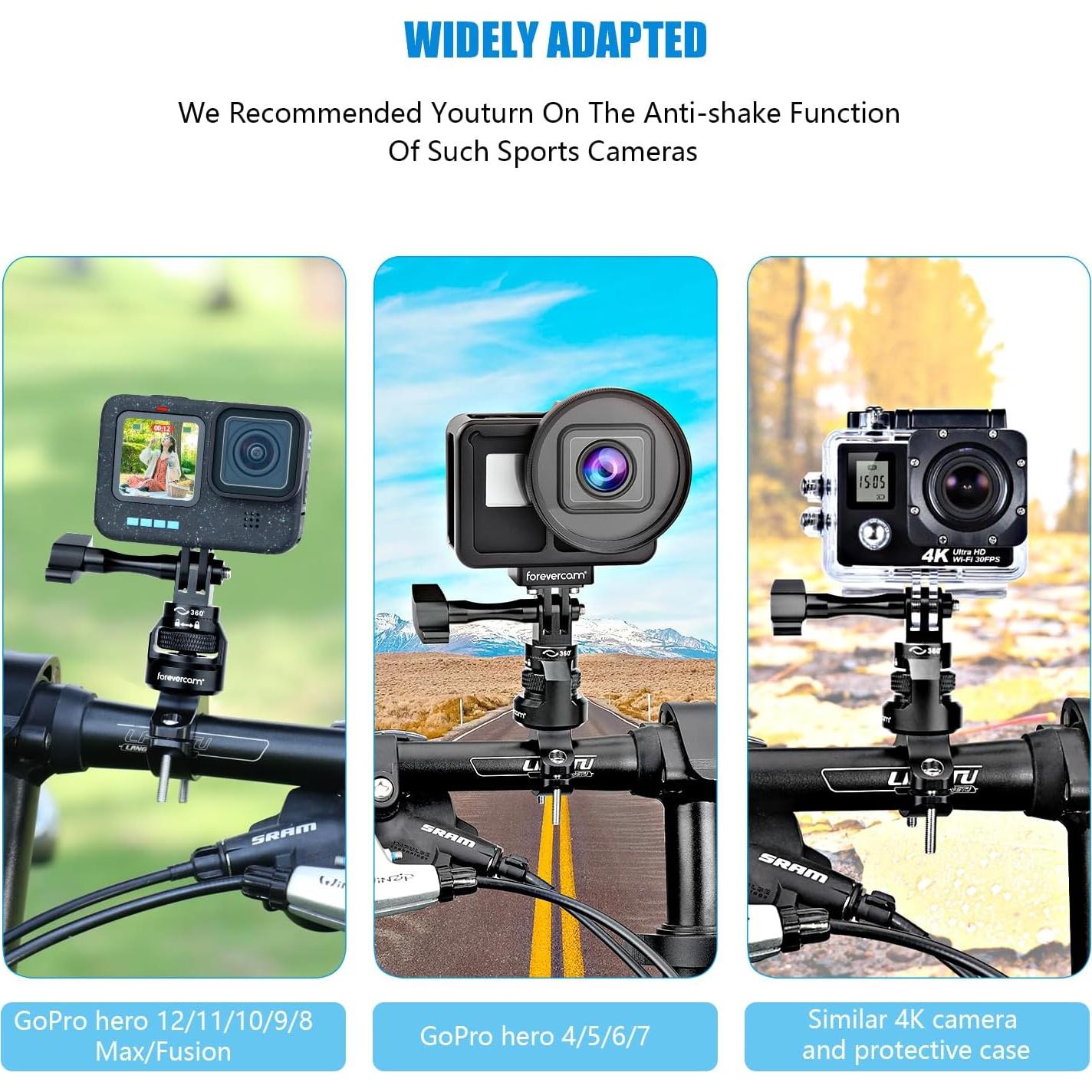 Soporte de Manillar para Bicicleta Forevercam 360° para GoPro