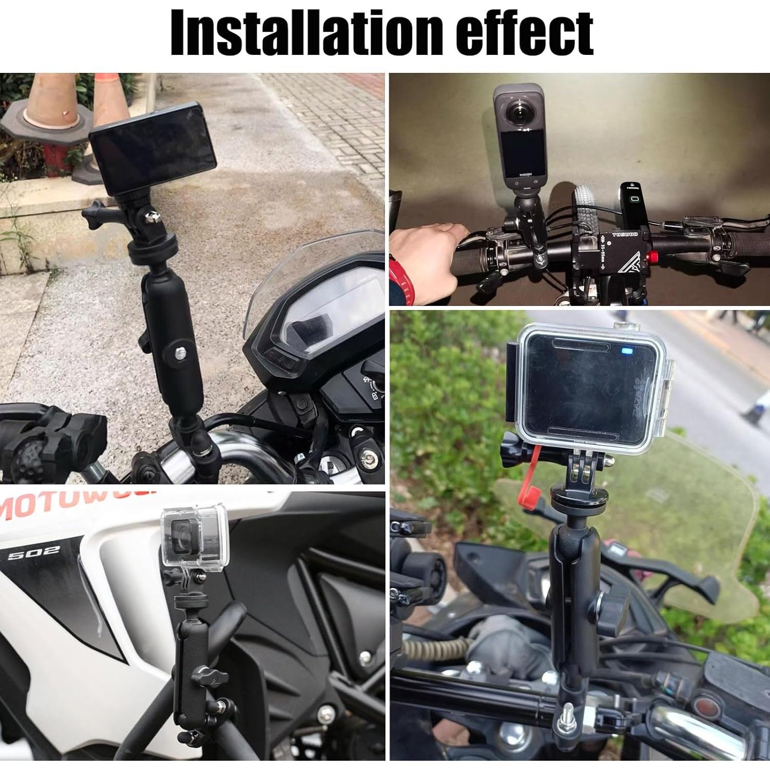 Soporte de cámara deportiva ZTYIOHG para manillar 360°