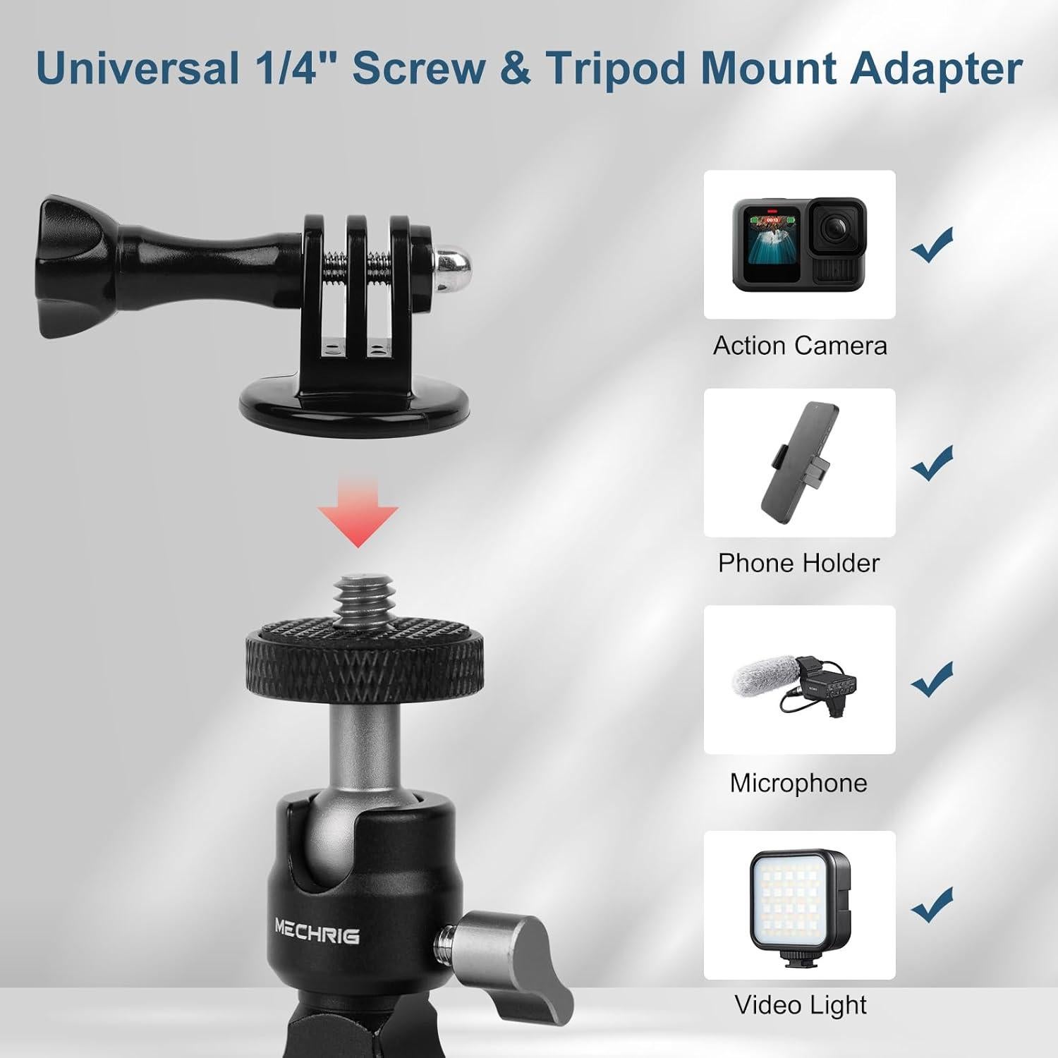 Soporte de Manillar para Bicicleta Mechrig con Adaptador 1/4