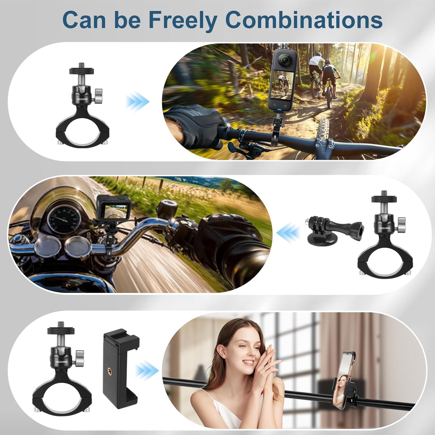 Soporte de Manillar para Bicicleta Mechrig con Adaptador 1/4