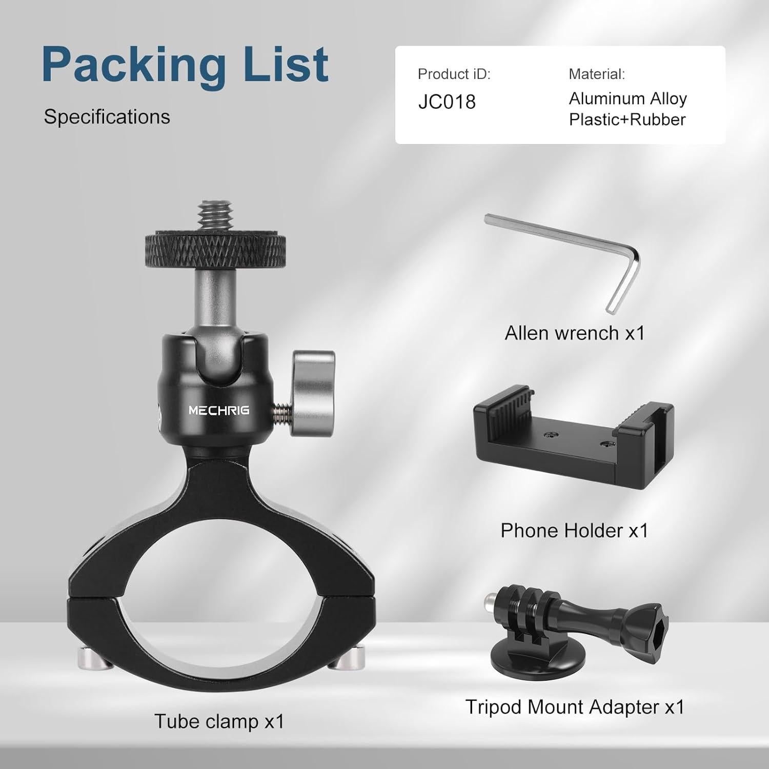 Soporte de Manillar para Bicicleta Mechrig con Adaptador 1/4