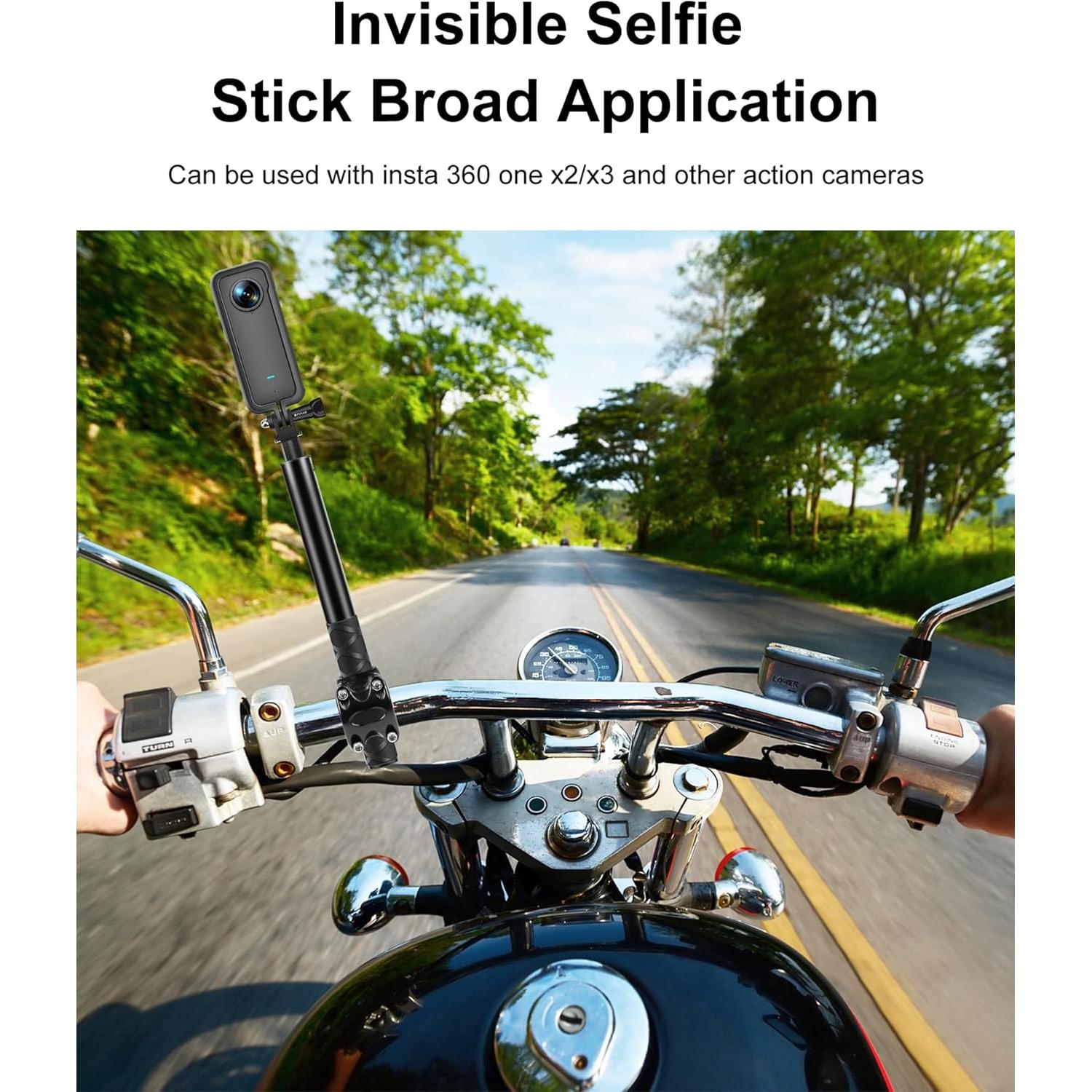 Palo Selfie PULUZ para Motocicleta y Bicicleta 27.94-113.67 cm