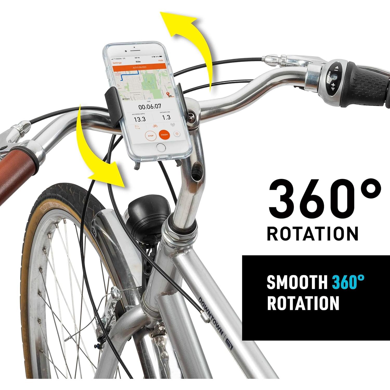 Soporte de Manillar para Smartphone Nite Ize Squeeze Negro - Rotativo 360°