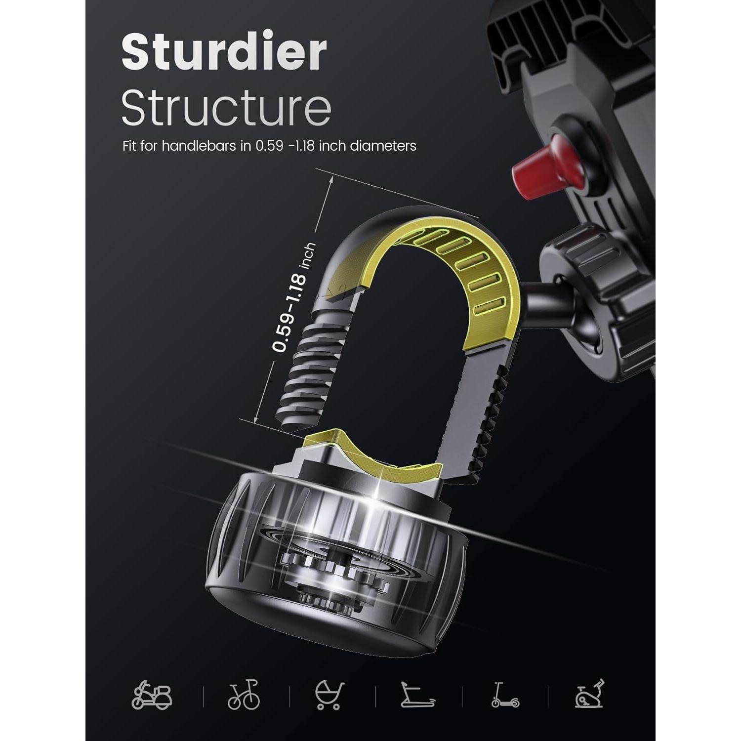 Soporte para Teléfono de Bicicleta Pnitri 2025 - Instalación Rápida