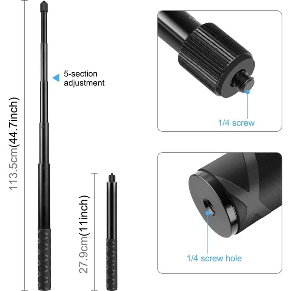 Soporte de Manillar Andoer para Selfie Stick 27.9-113.5cm