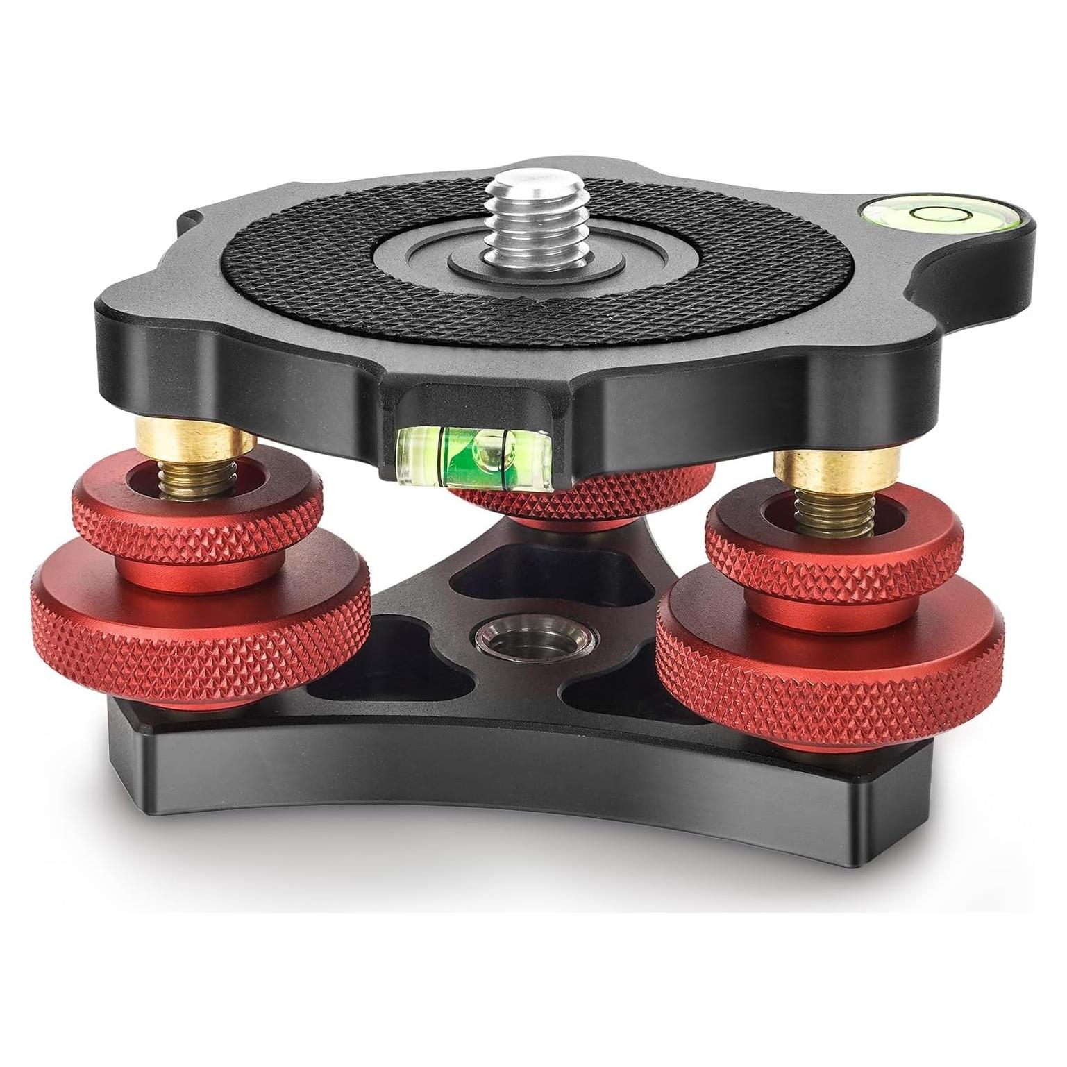 Base de Nivelación de Trípode CAVIX LP-64 Aluminio 3 Ejes