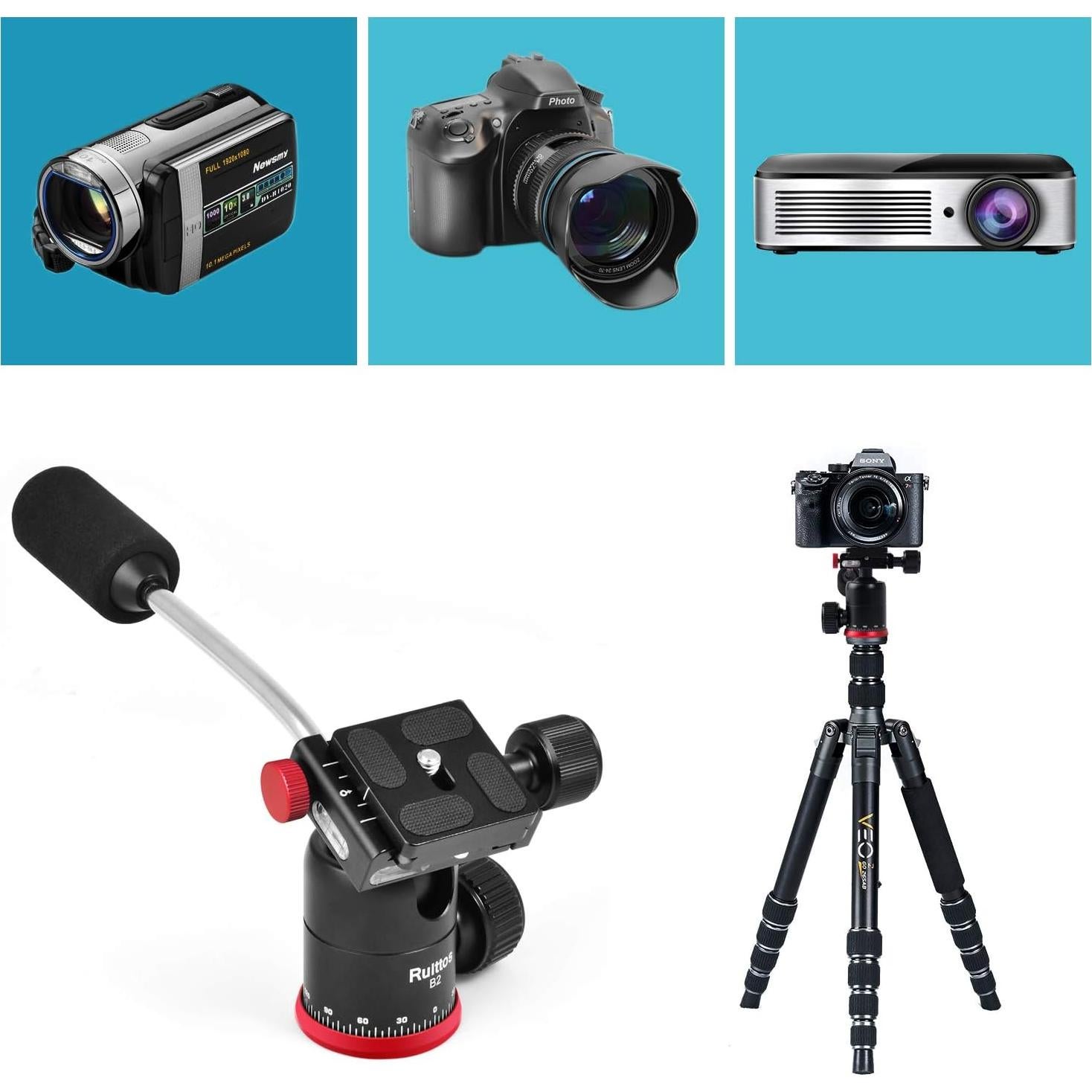 Cabezal de Trípode Panorámico Ruittos 360° con Placa Rápida