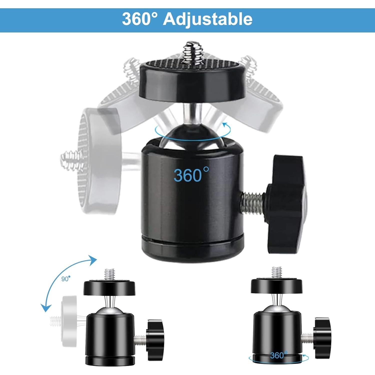 6 Piezas Cabezas de Bola Universales Folgtek 360° para Trípode