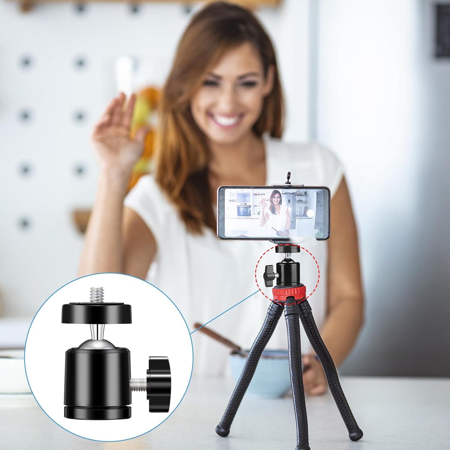 6 Piezas Cabezas de Bola Universales Folgtek 360° para Trípode