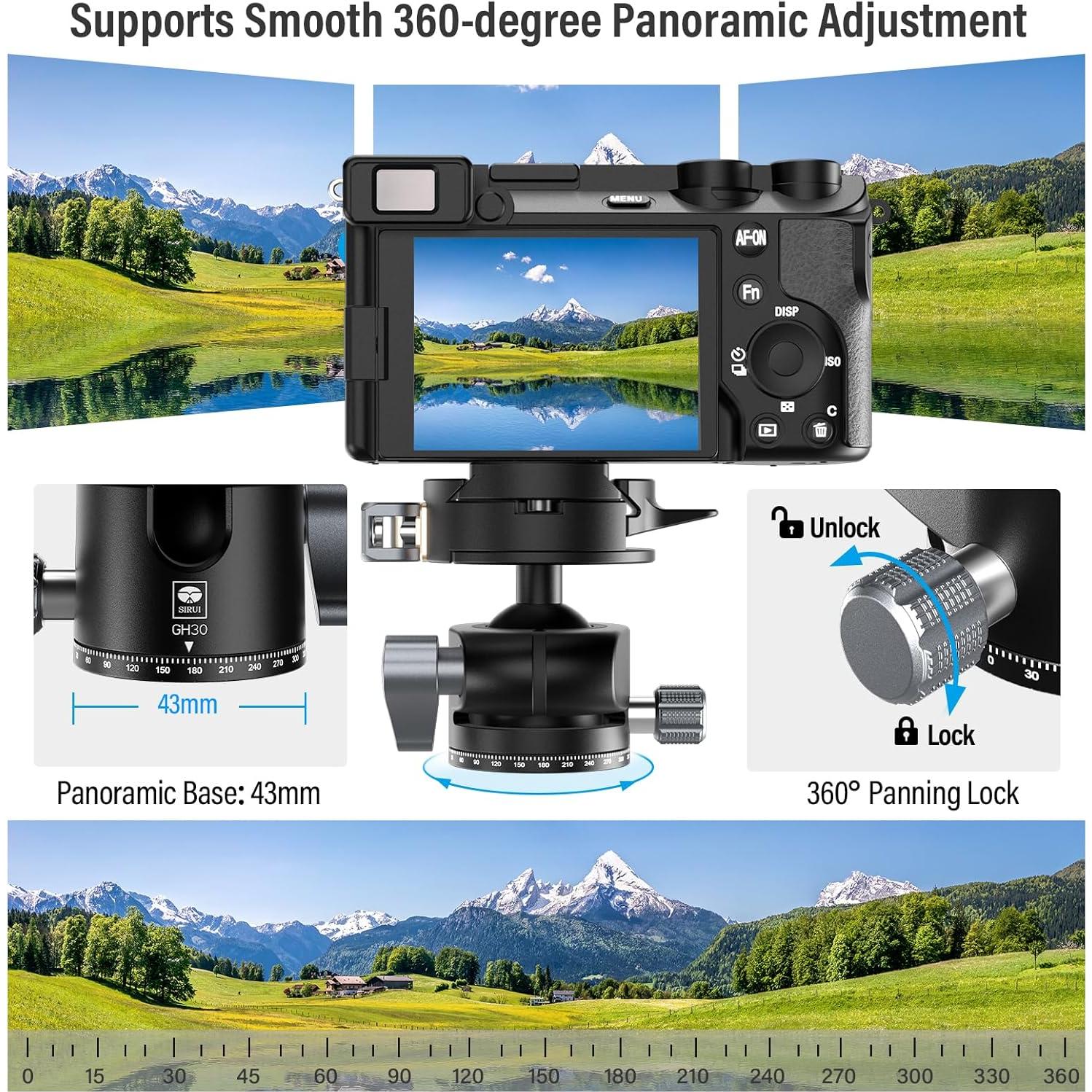 Cabezal de Trípode SIRUI GH30 con Liberación Rápida 10kg