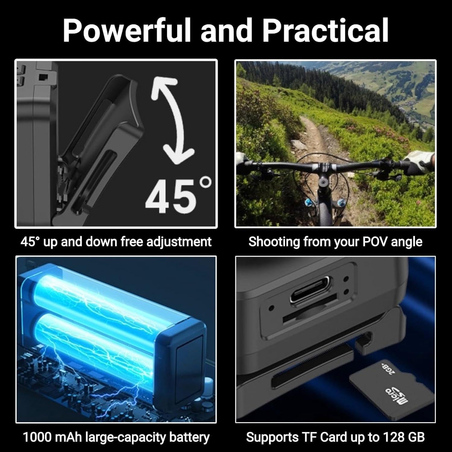 Cámara Deportiva Wyoutonon 1080P con Luz LED y 120°