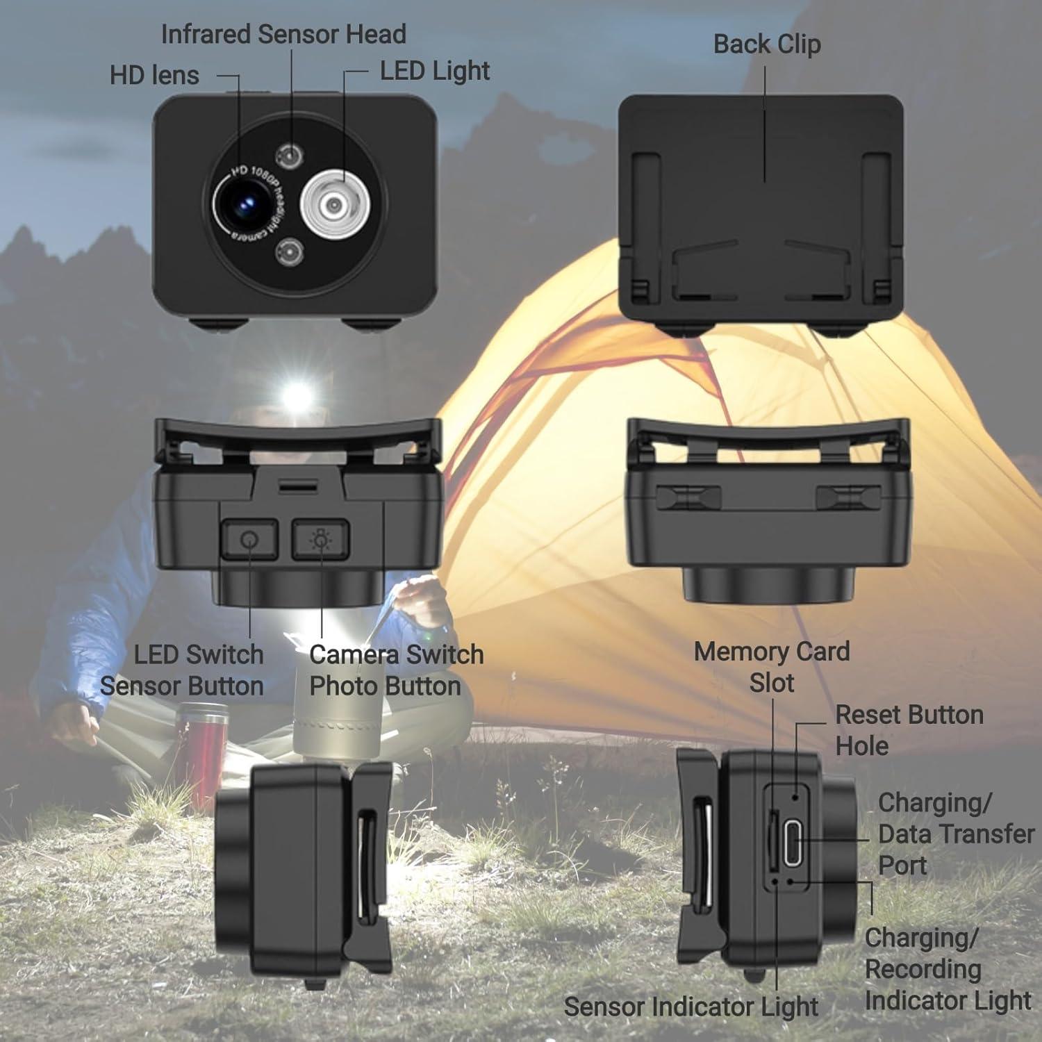 Cámara Deportiva Wyoutonon 1080P con Luz LED y 120°