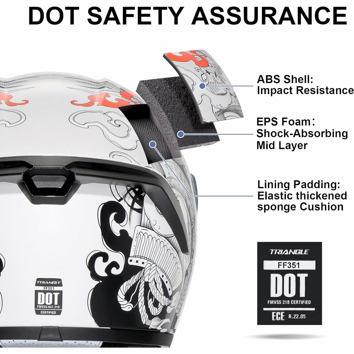 Casco Integral TRIANGLE FF351 Doble Visor Solar Mediano