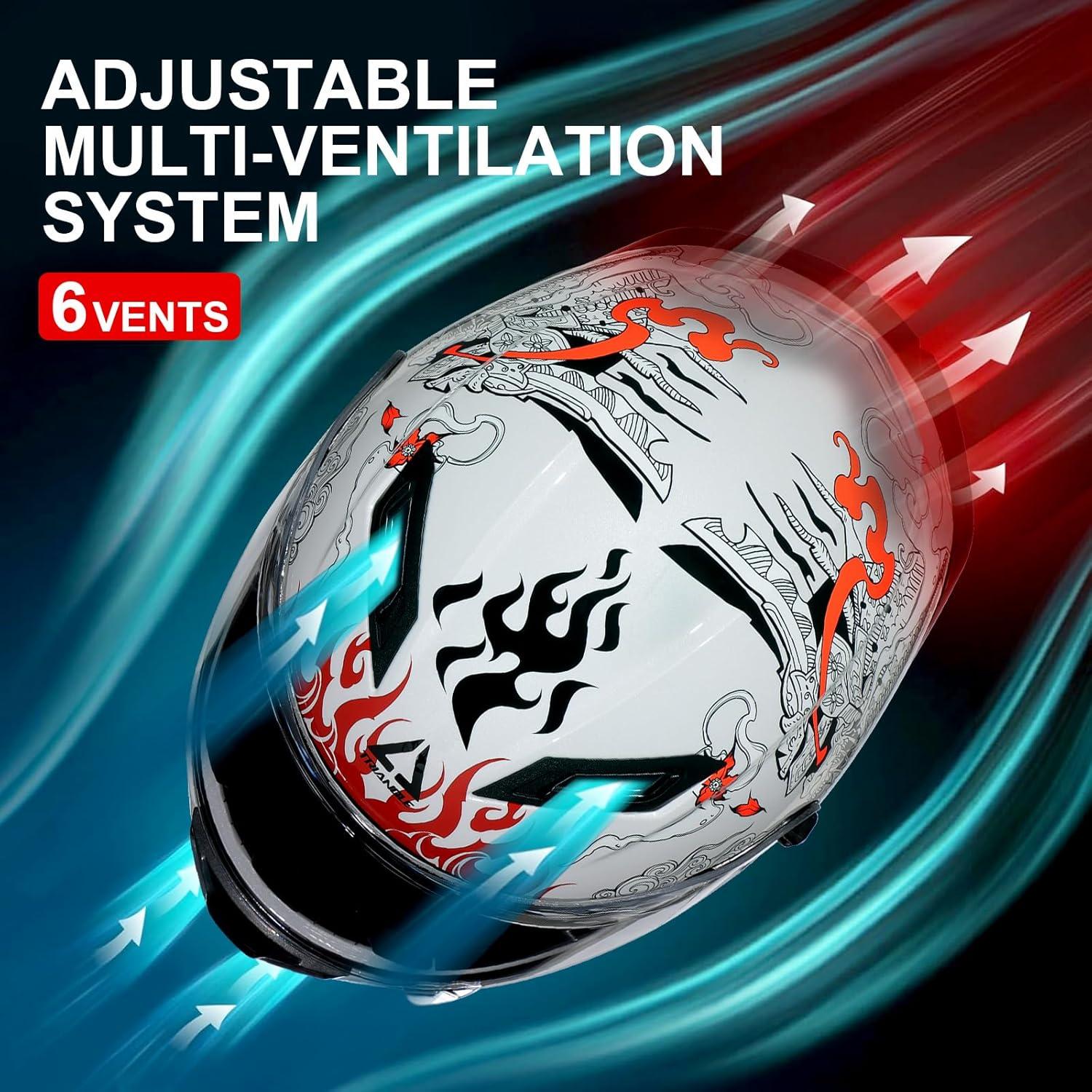 Casco Integral TRIANGLE FF351 Doble Visor Solar Mediano