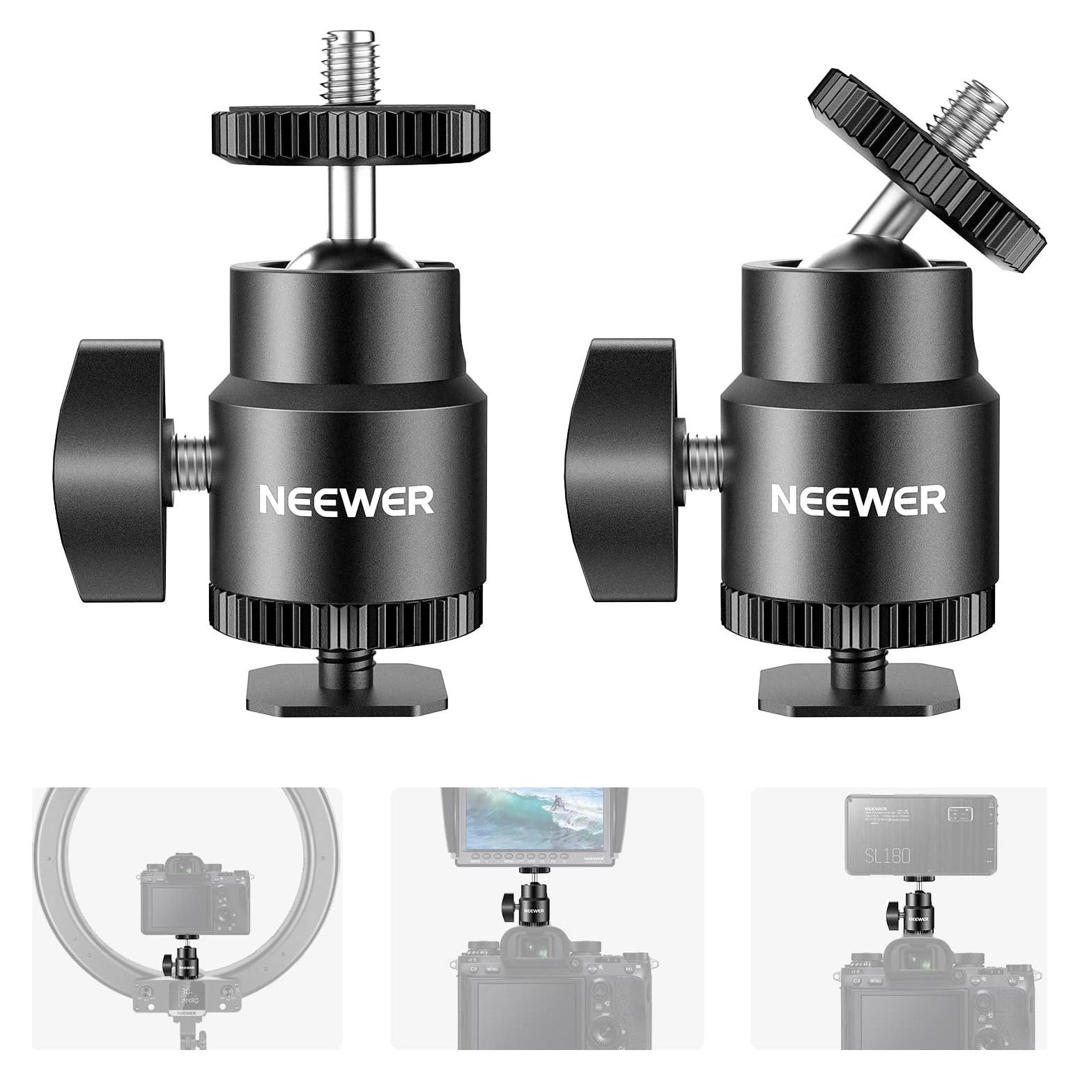 Cabezal Esférico Mini NEEWER ST17 con Zapata Fría y Tornillo 1/4"