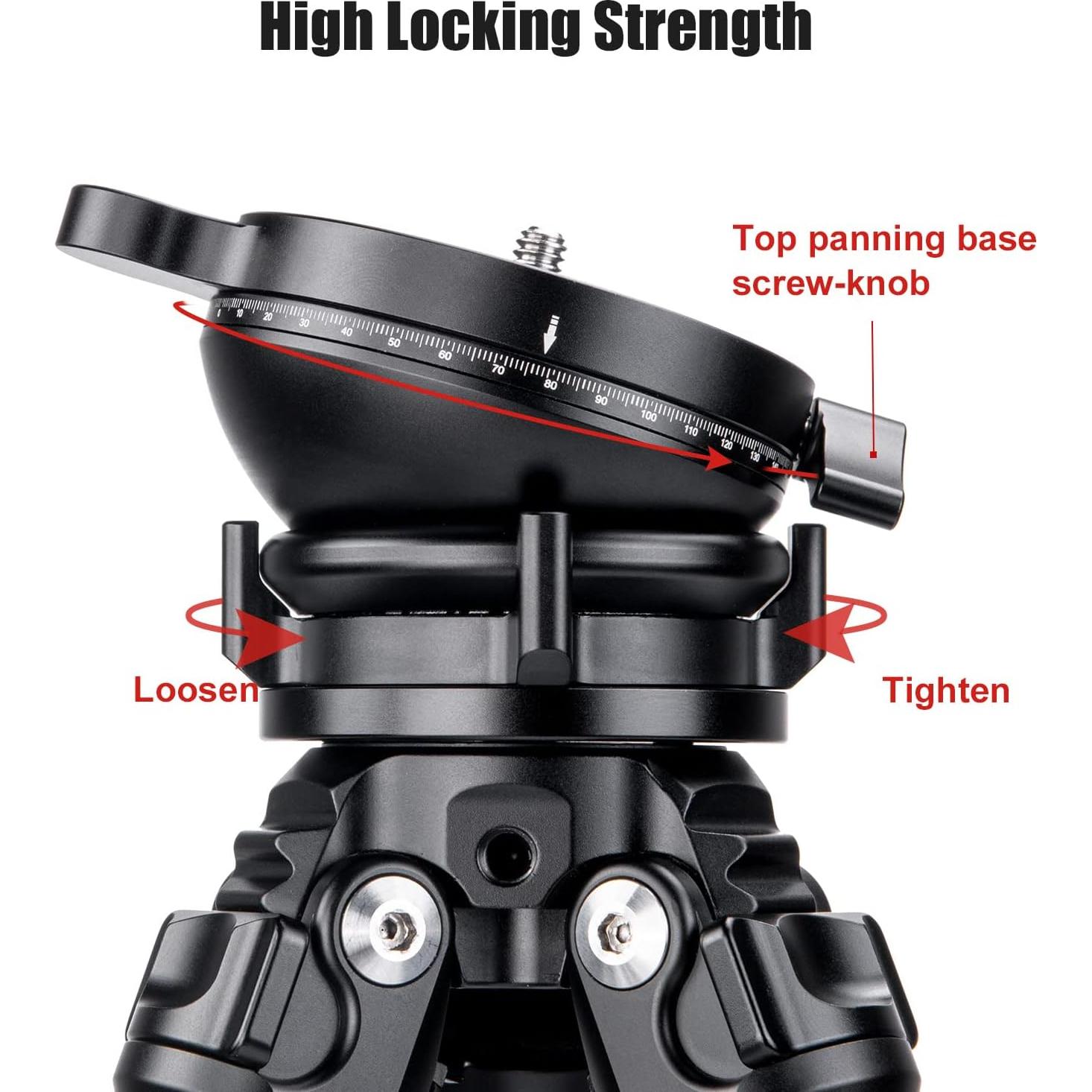 Cabezal de trípode panorámico SUNWAYFOTO LB-68R 10kg