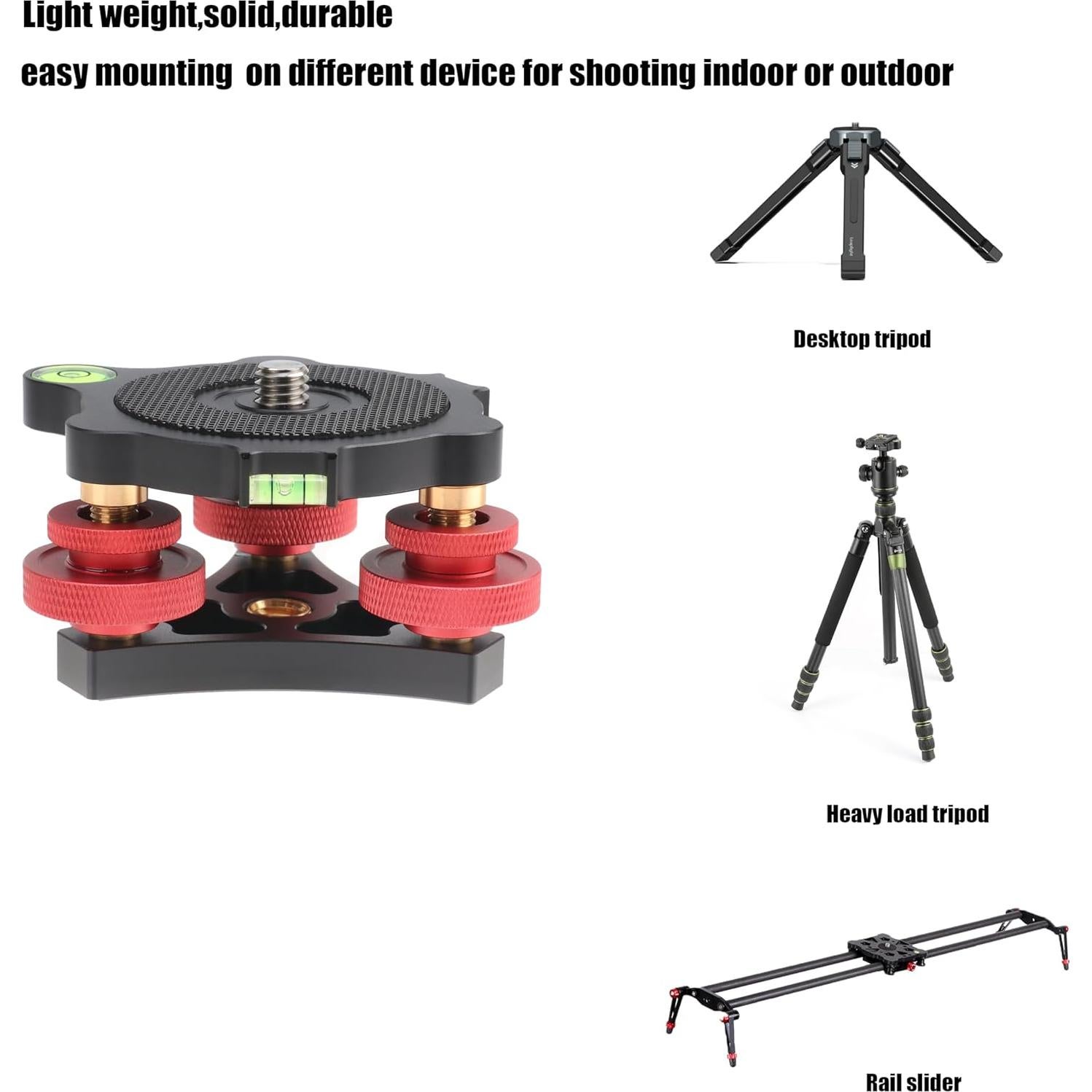 Soporte de trípode Fotga con base niveladora 15kg y 3 ruedas