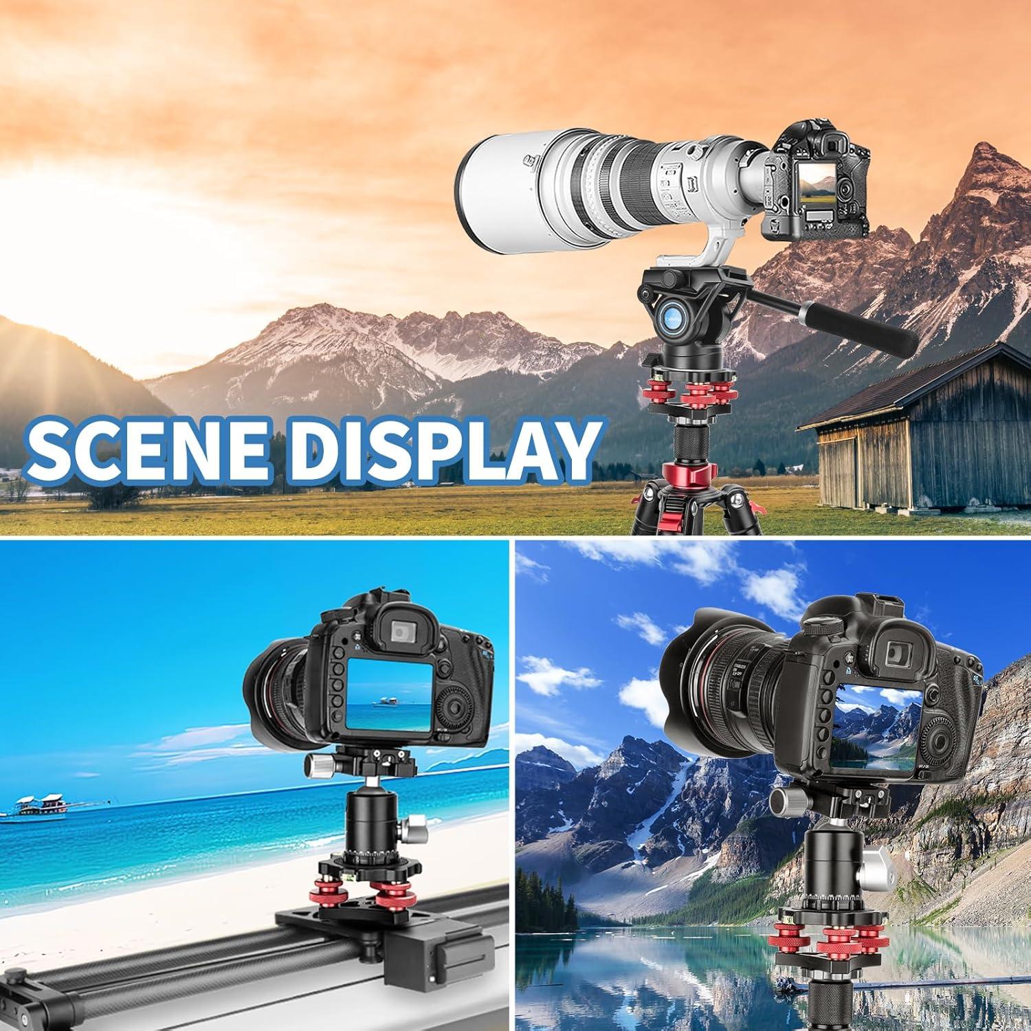 Base de Nivelación para Trípode Camerig LP-64, Aluminio, 3 Ejes