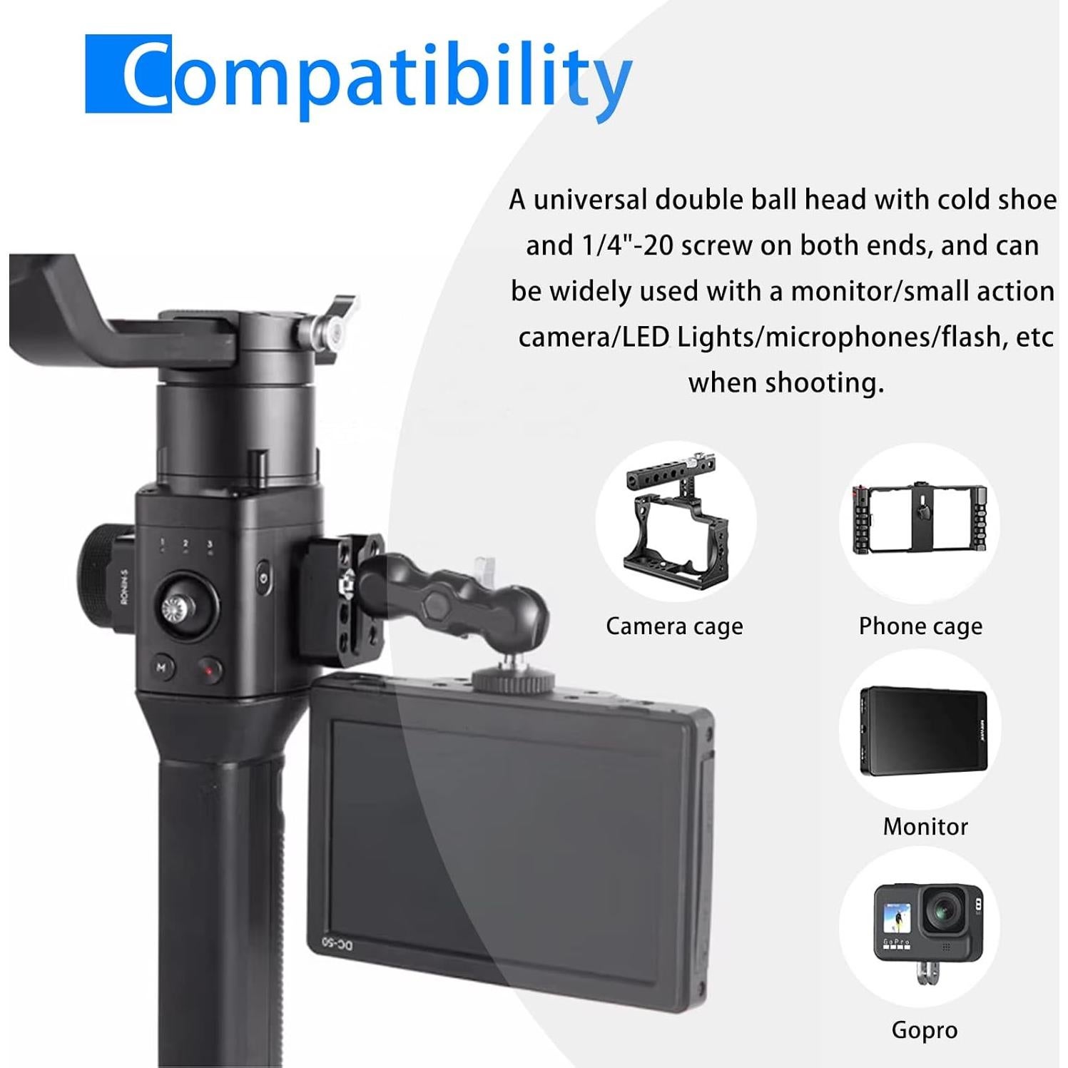 Adaptador Doble Bola Lanxire L0038 con Montura Fría - Paquete de 2