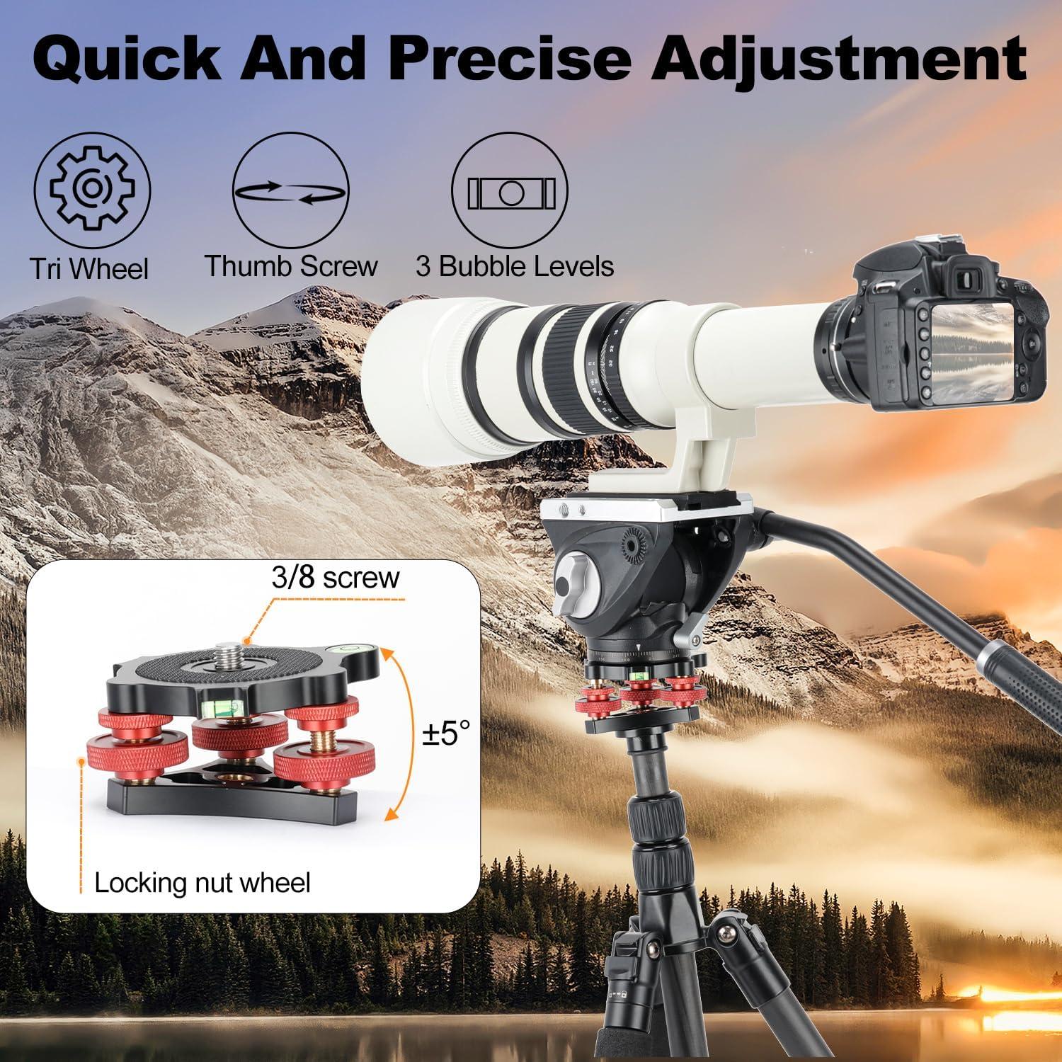 Base de Nivelación Koolehaoda LP-64 para Trípode DSLR