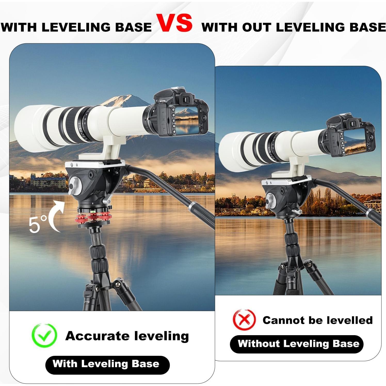 Base de Nivelación Koolehaoda LP-64 para Trípode DSLR