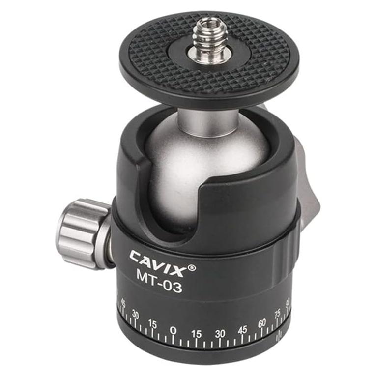 Cabezal de bola mini CAVIX MT-03 para trípode 5 kg