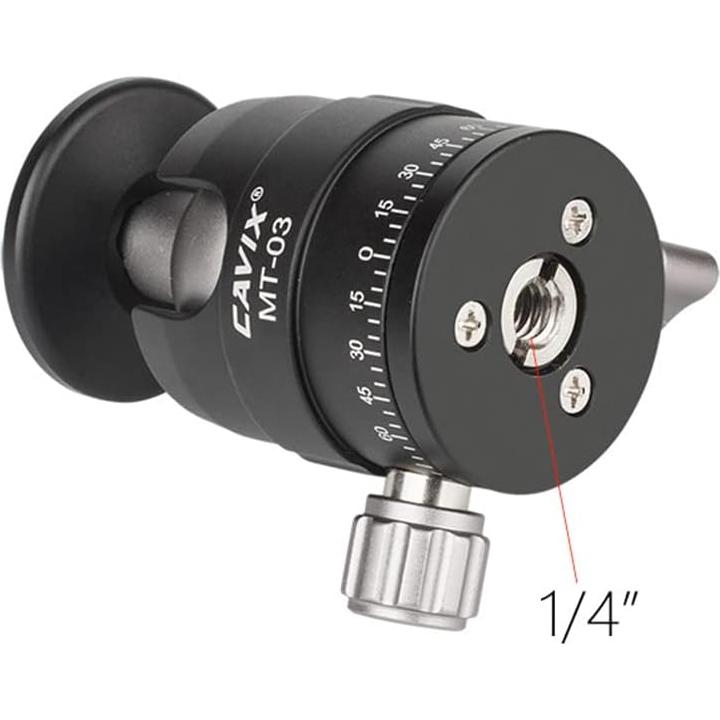 Cabezal de bola mini CAVIX MT-03 para trípode 5 kg