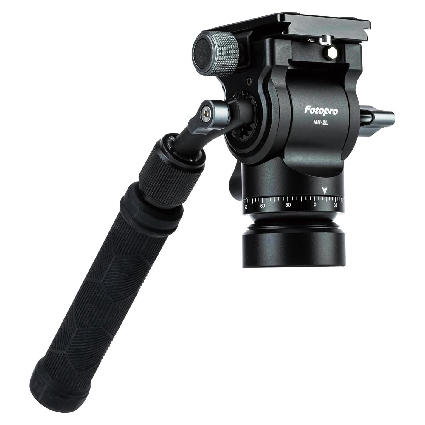 Cabezal de video Fotopro MH-2L con placa QR 3kg para DSLR